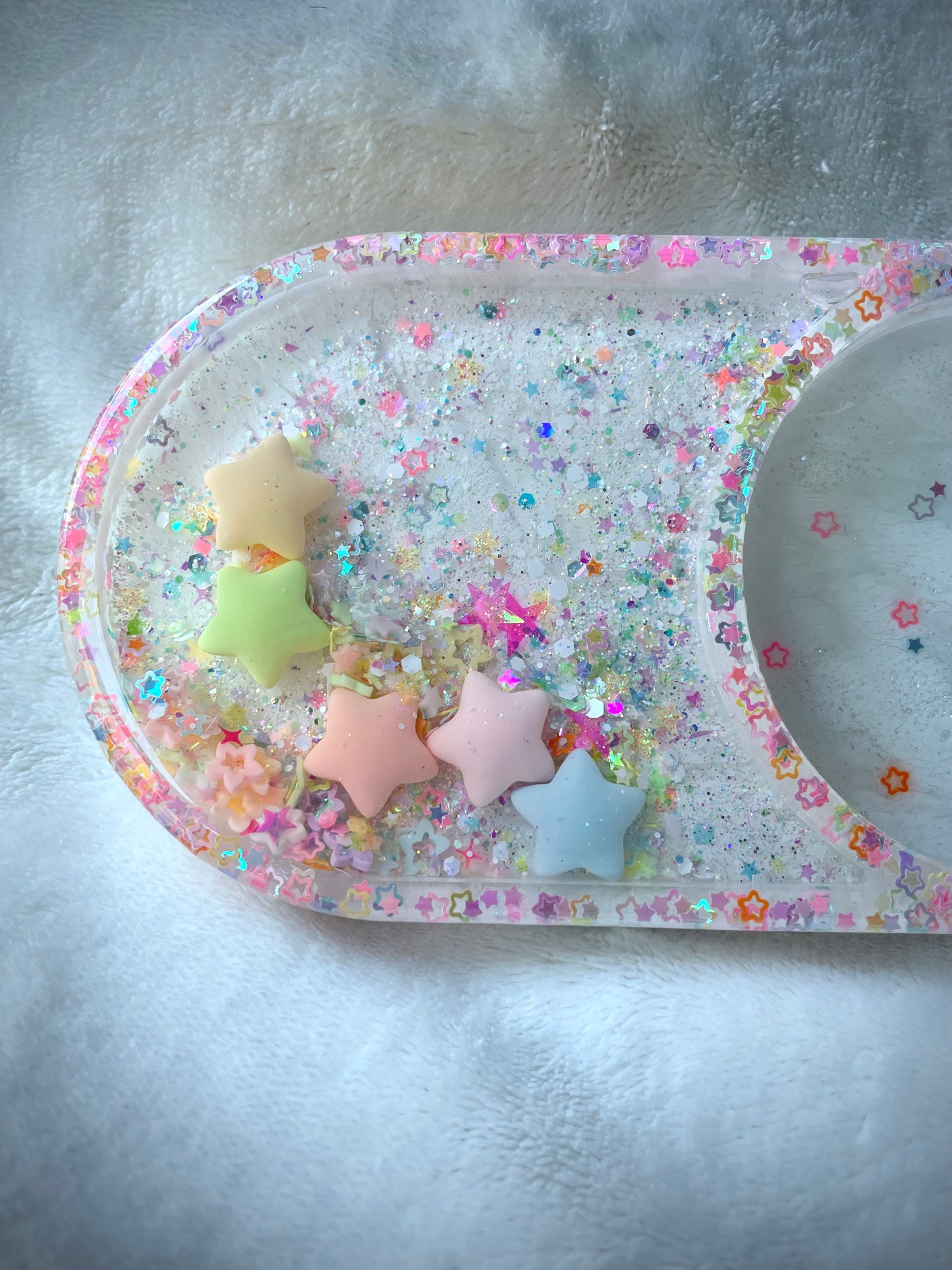 *Pastel Stars XL Snow Globe Coaster