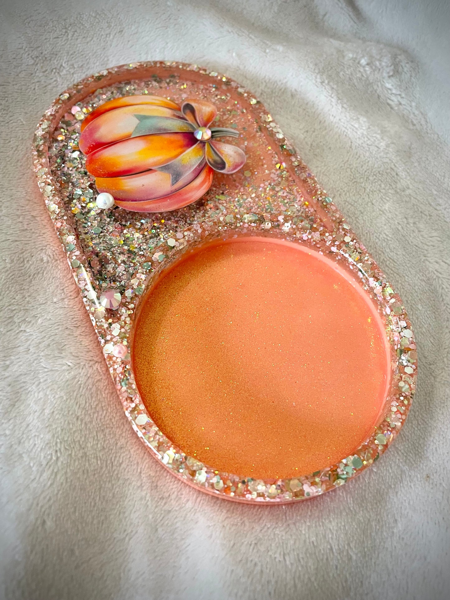*Autumn Pumpkin XL Snow Globe Coaster