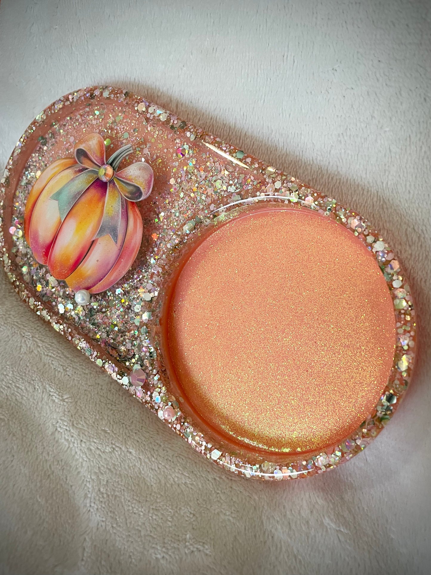 *Autumn Pumpkin XL Snow Globe Coaster