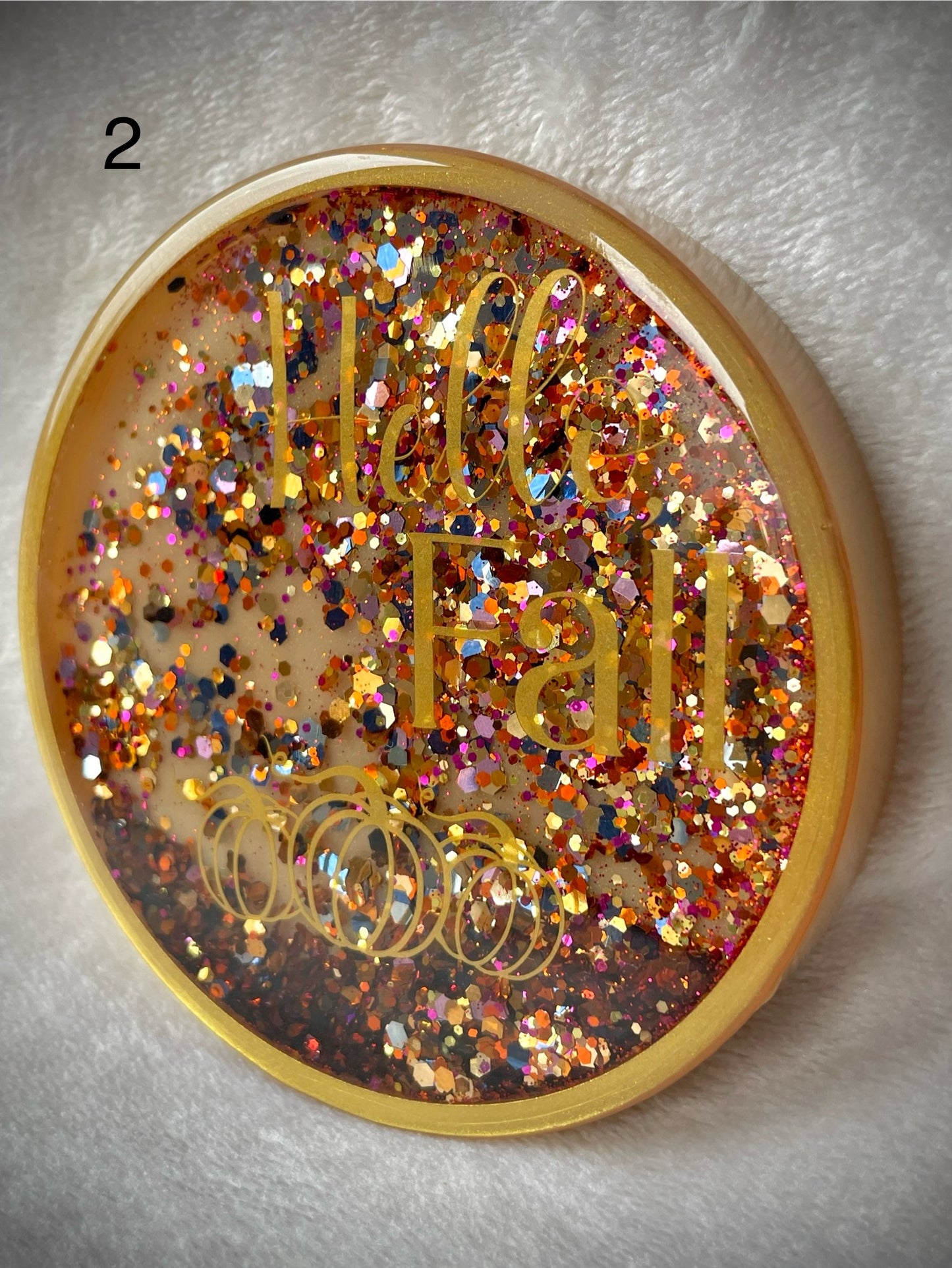 Hello Fall Snow Globe Coaster
