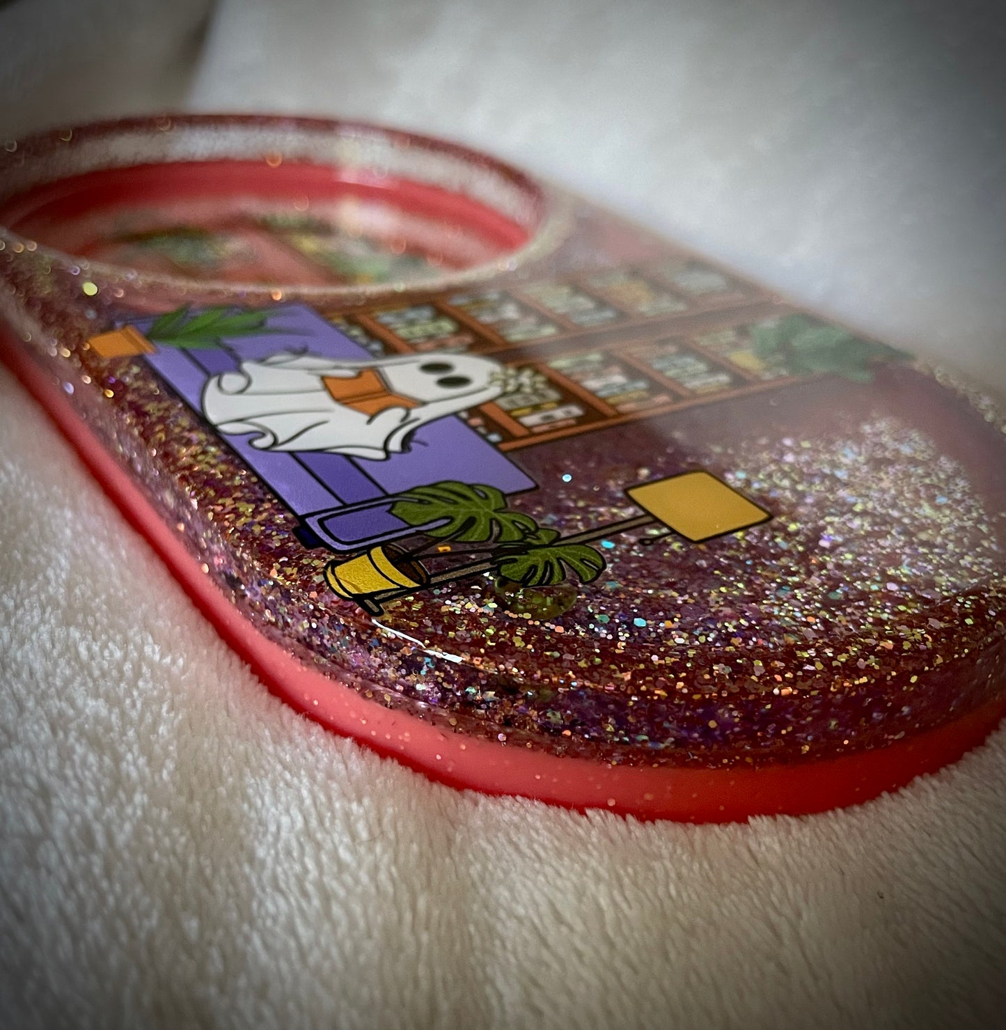 *Ghosty Reader XL Snow Globe Coaster