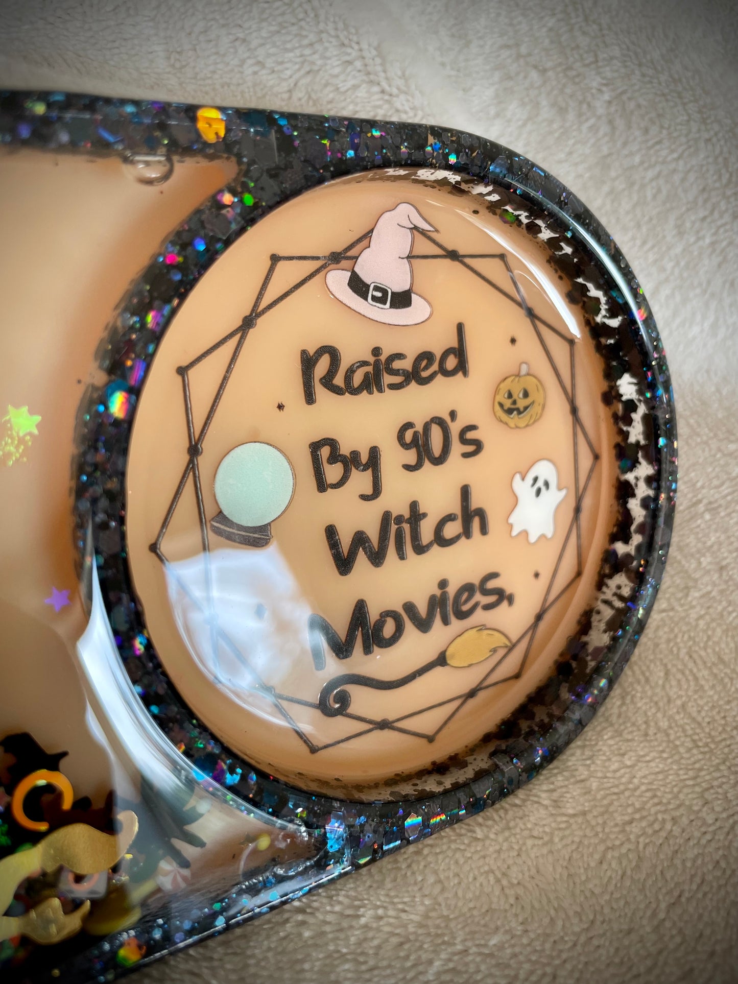 *90’s Witch XL Snow Globe Coaster, Option 1/2