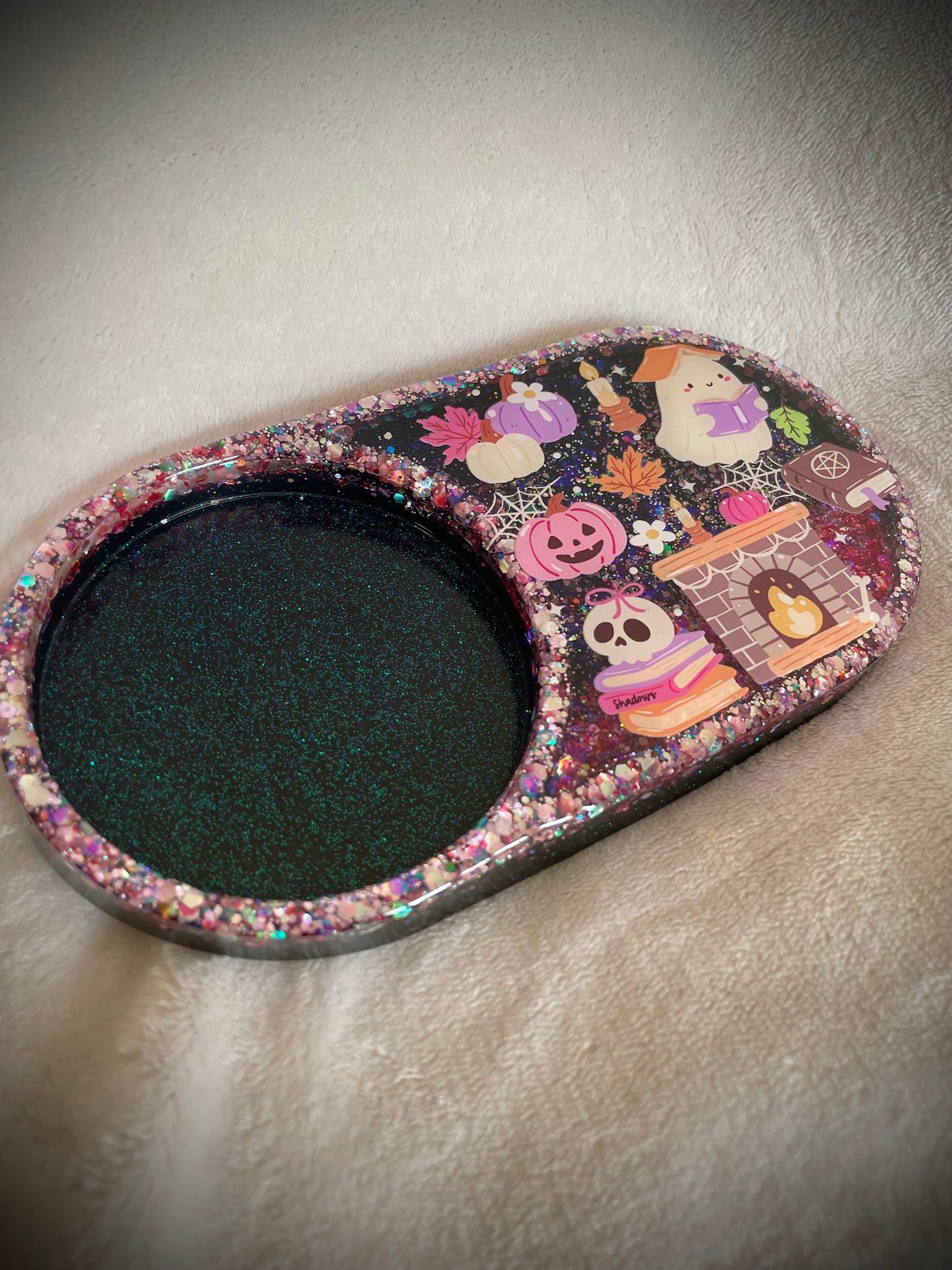 *Cozy Bookish XL Snow Globe Coaster, Option 3/4