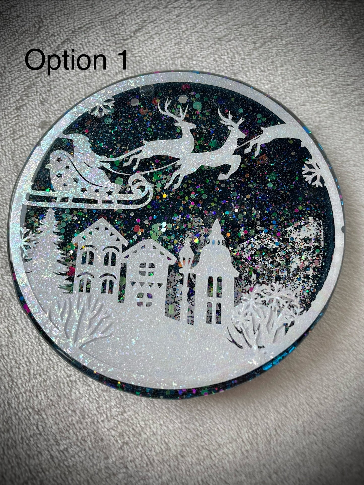 Santa Claus is Coming to Town Snow Globe Coaster Style 2