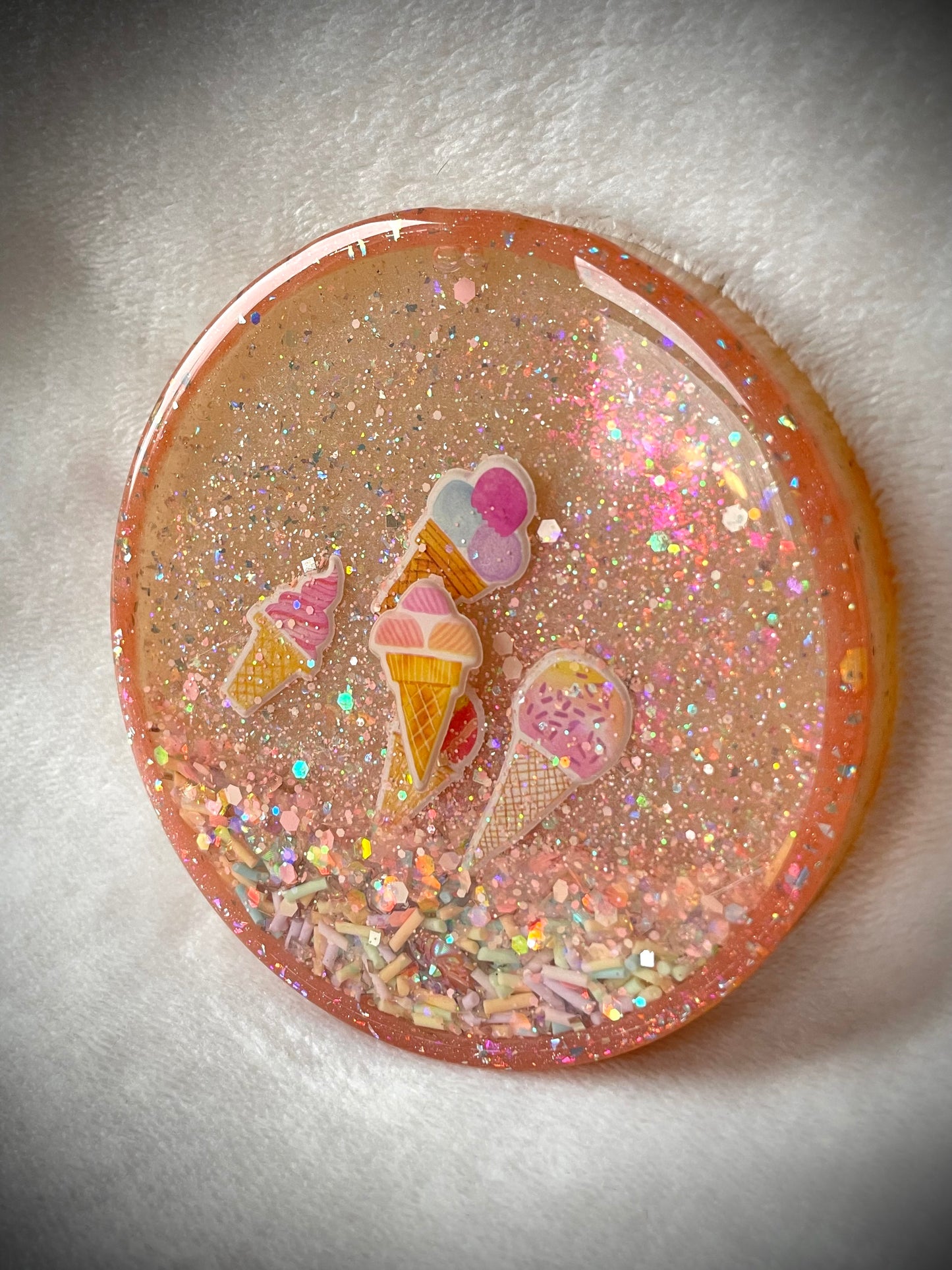 Ice Cream Snow Globe Coaster- B Grade
