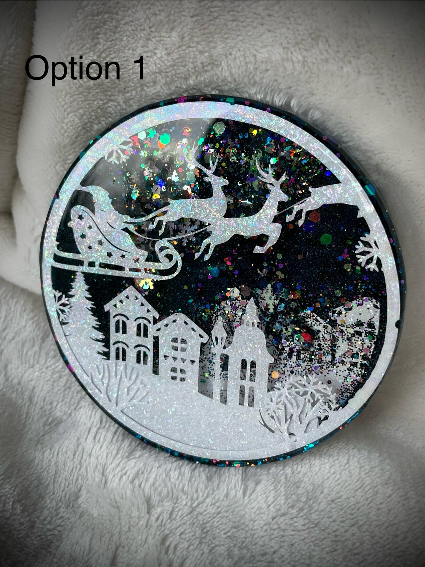 Santa Claus is Coming to Town Snow Globe Coaster Style 2