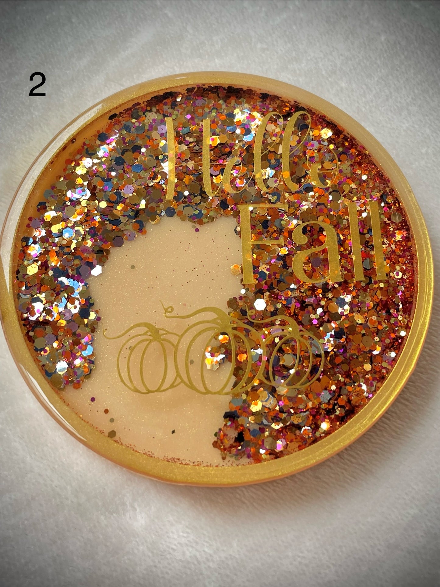 Hello Fall Snow Globe Coaster