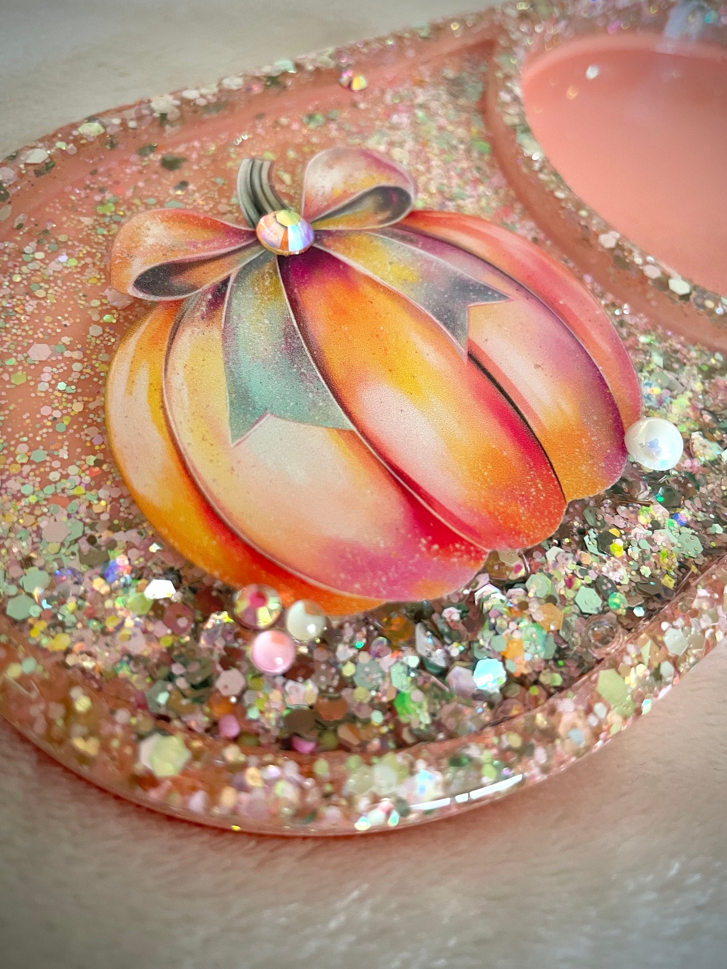 *Autumn Pumpkin XL Snow Globe Coaster