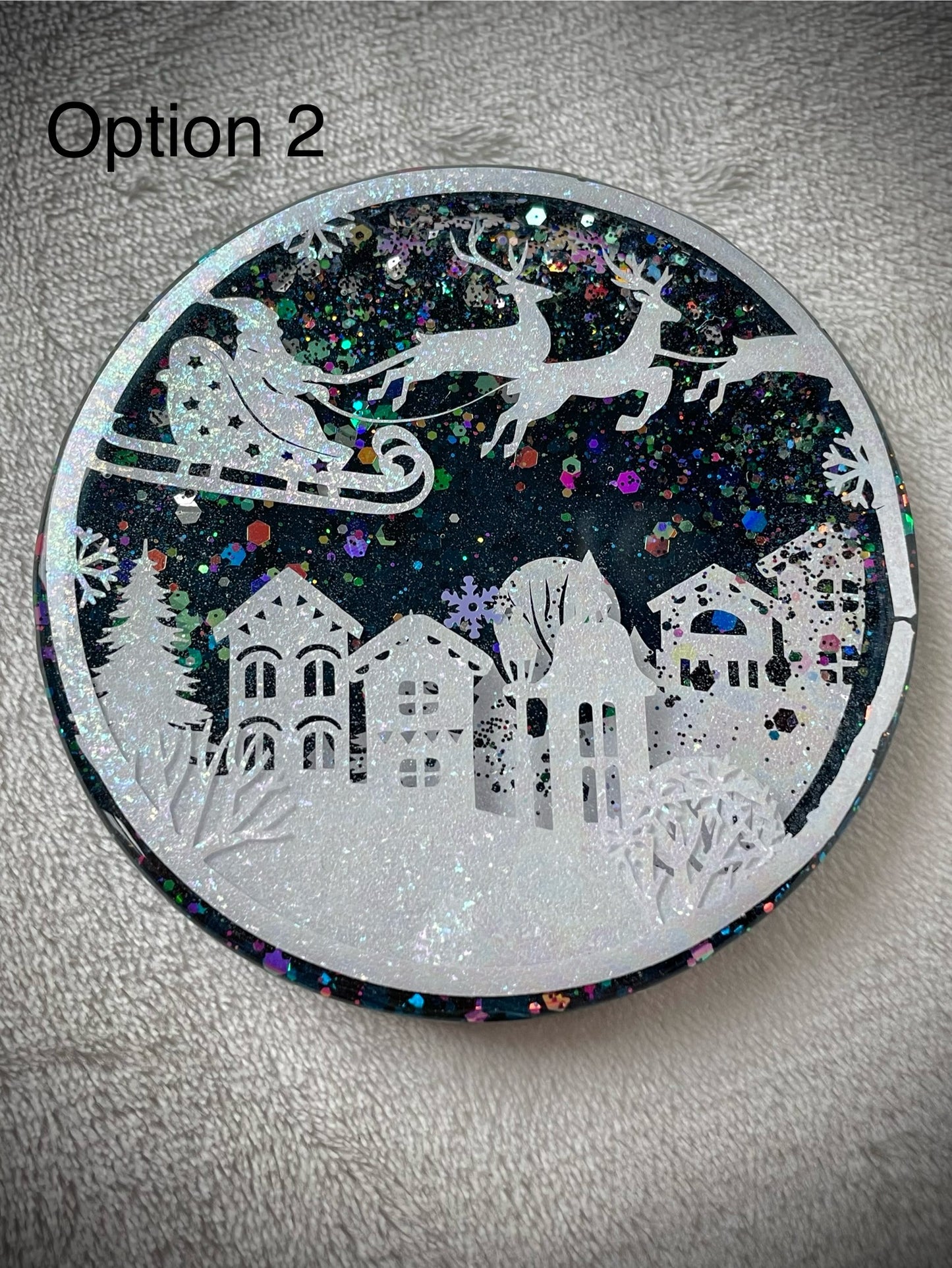 Santa Claus is Coming to Town Snow Globe Coaster Style 2