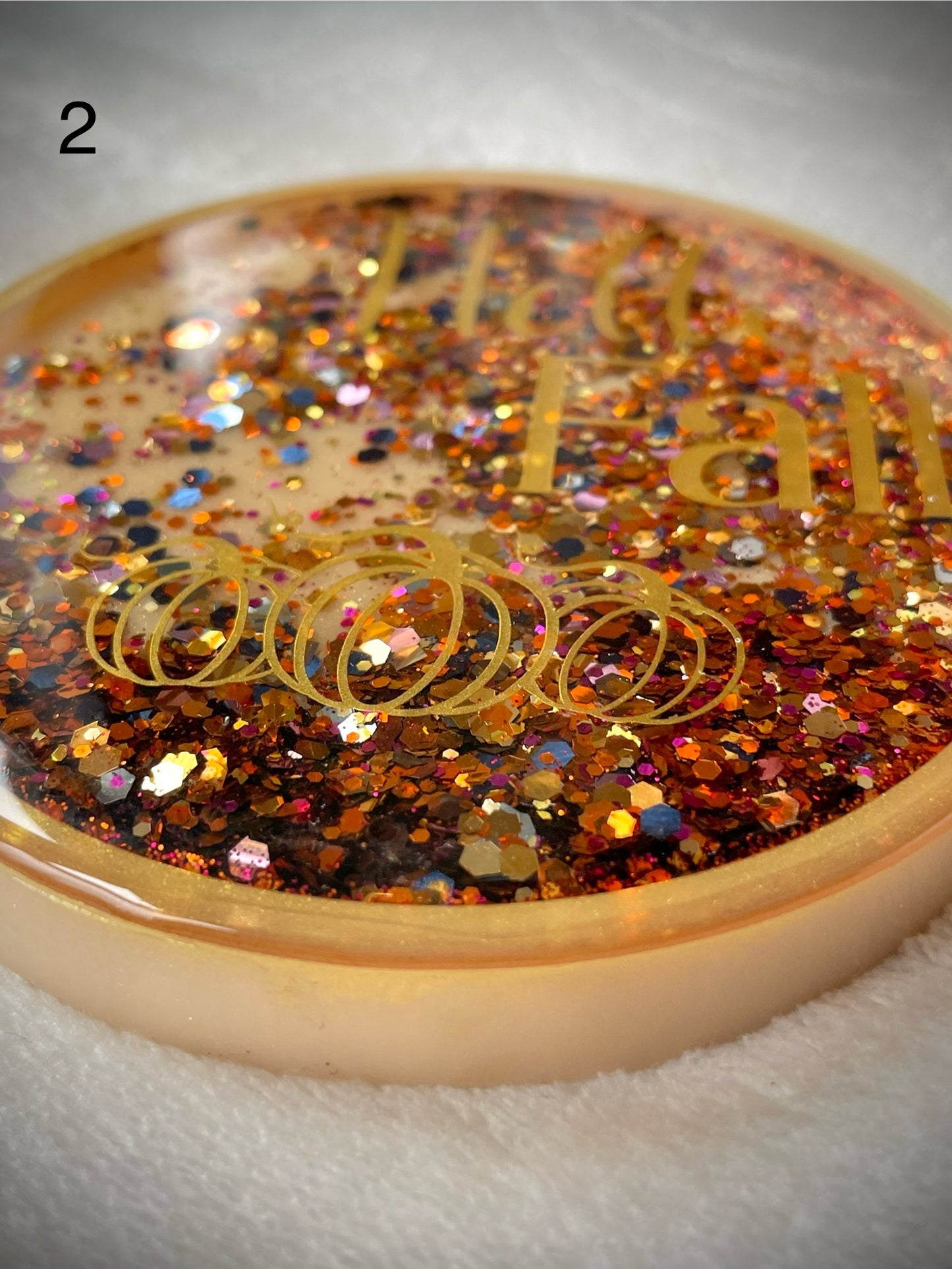 Hello Fall Snow Globe Coaster