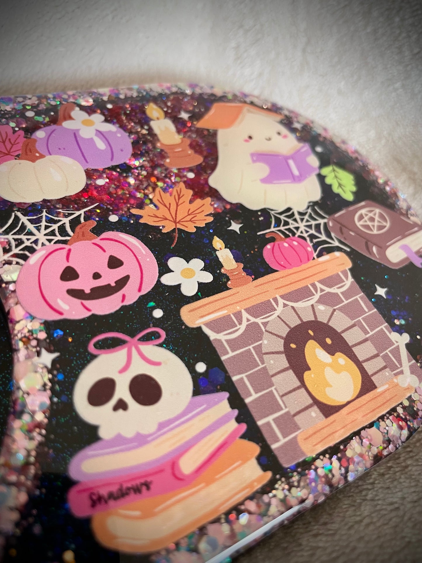 *Cozy Bookish XL Snow Globe Coaster, Option 3/4