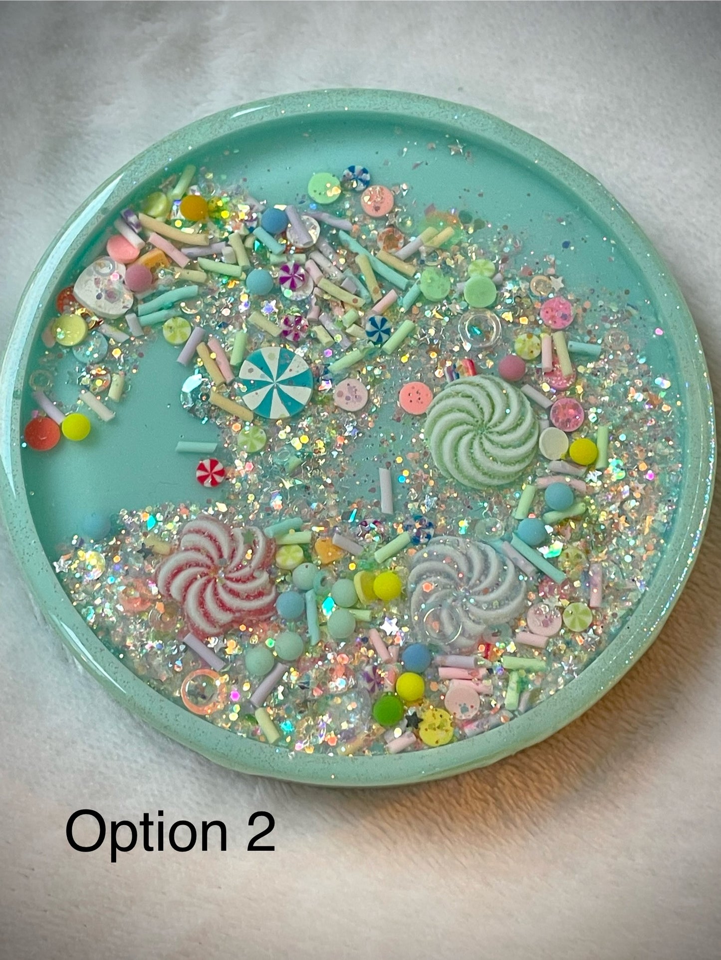 Pastel Blue Snow Globe Coaster