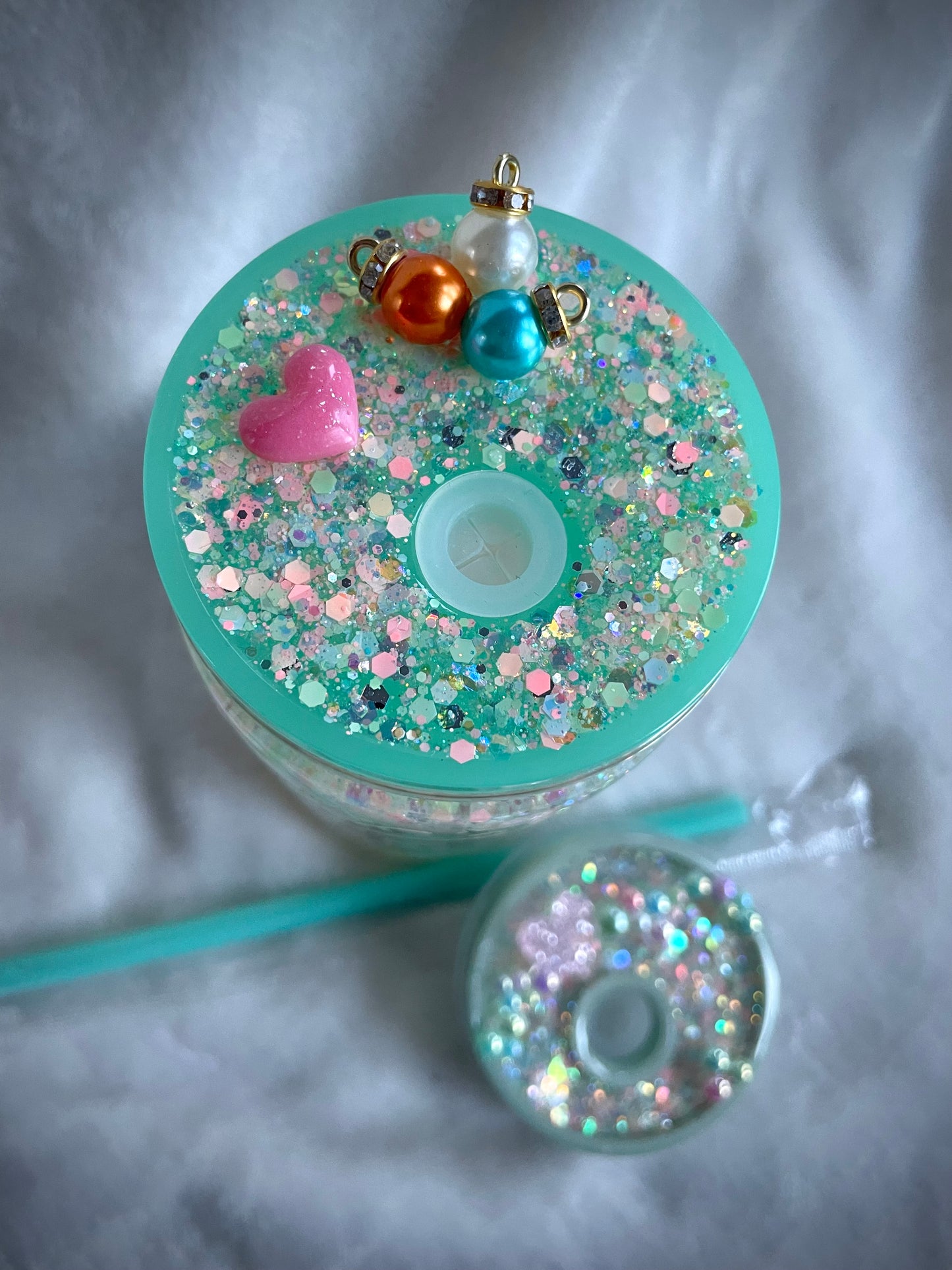 Pastel Grinch Acrylic Snow Globe Tumbler