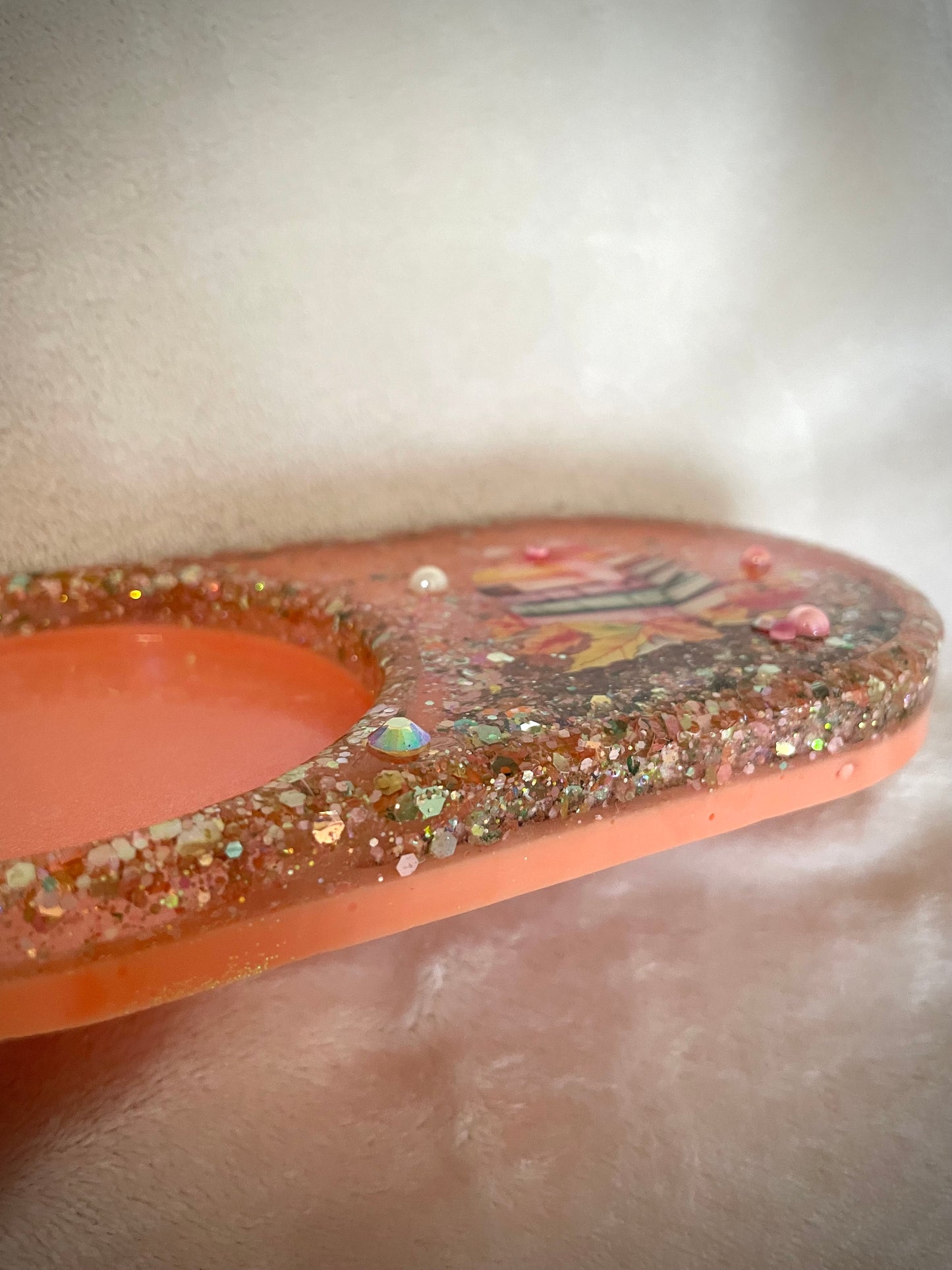 *Autumn Book Stack XL Snow Globe Coaster