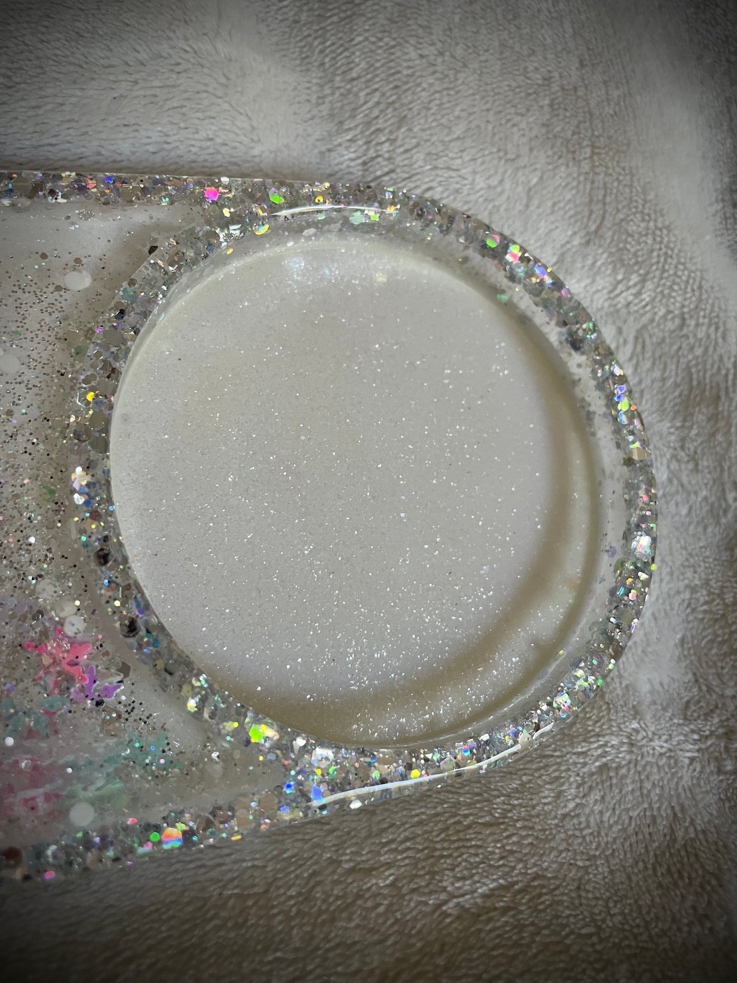*Holo Snowflake XL Snow Globe Coaster