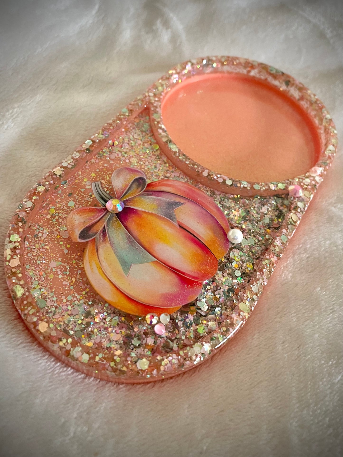 *Autumn Pumpkin XL Snow Globe Coaster
