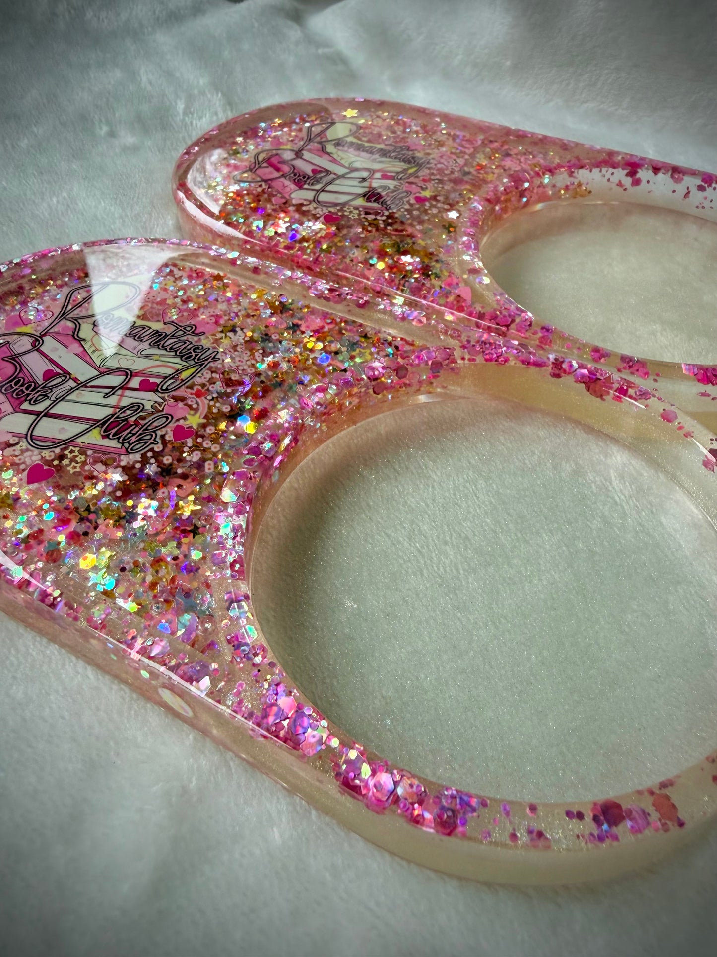 *Pink Romantasy Book Club XL Coasters