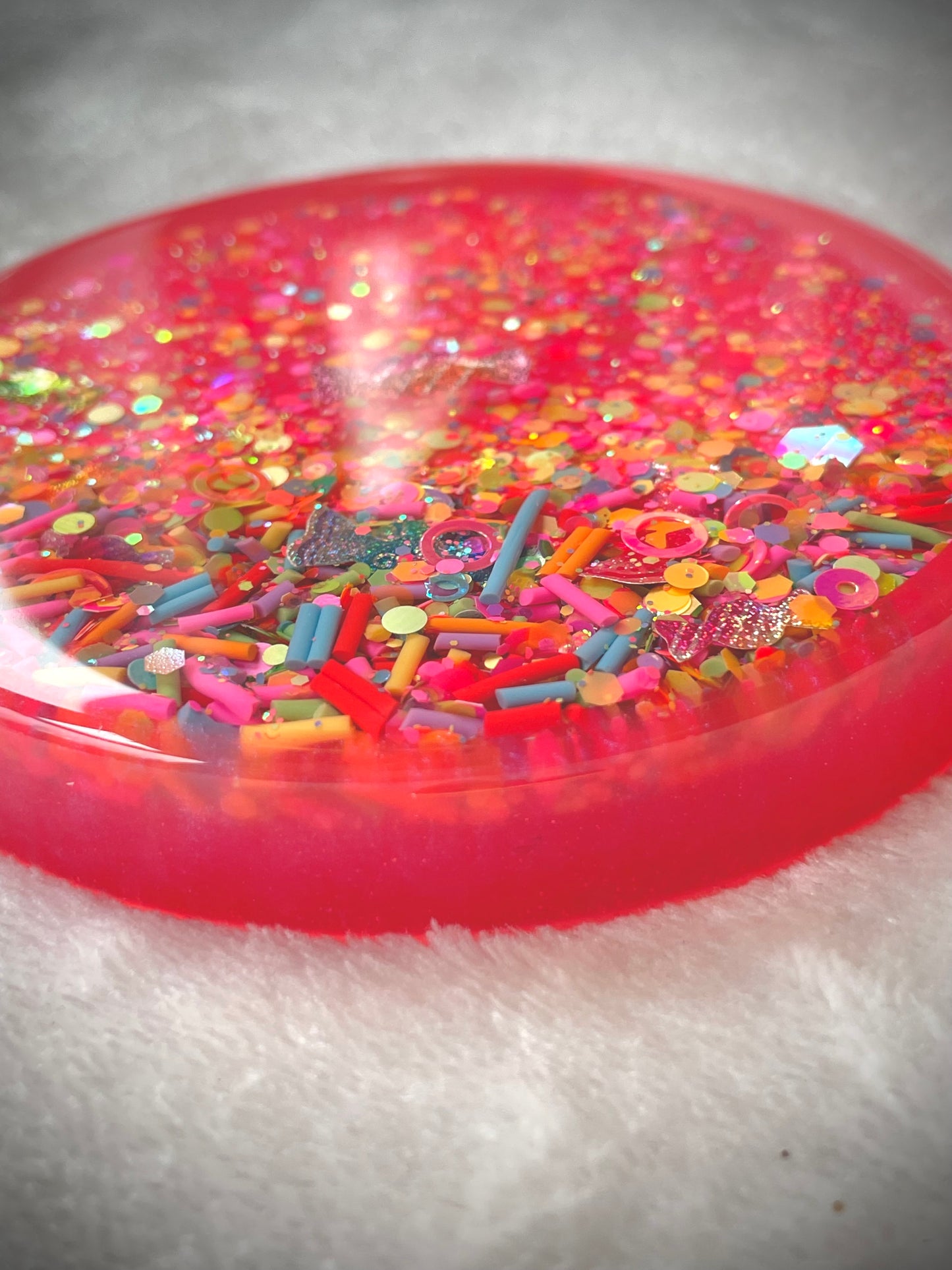 Neon Candy Snow Globe Coasters