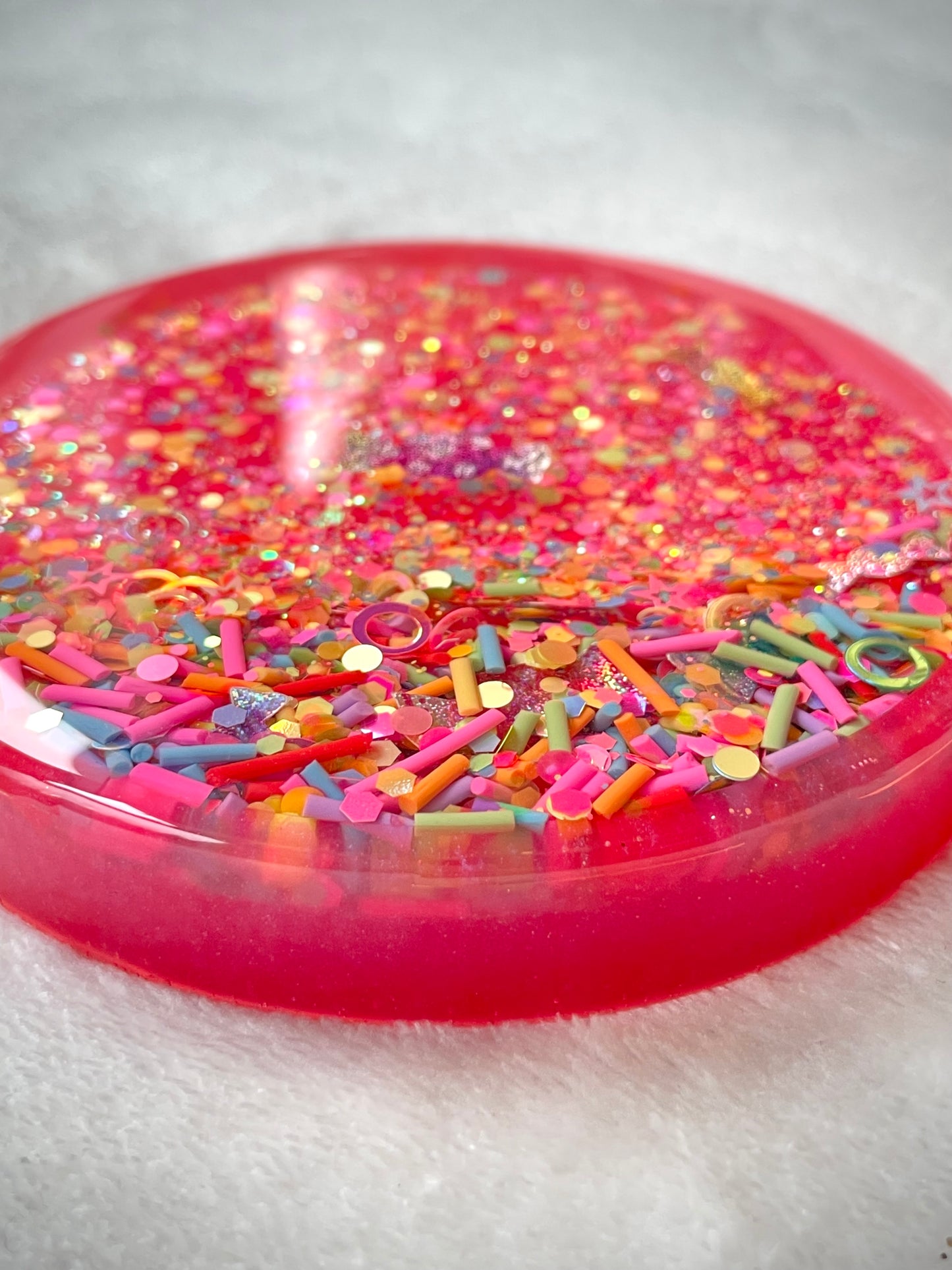 Neon Candy Snow Globe Coasters