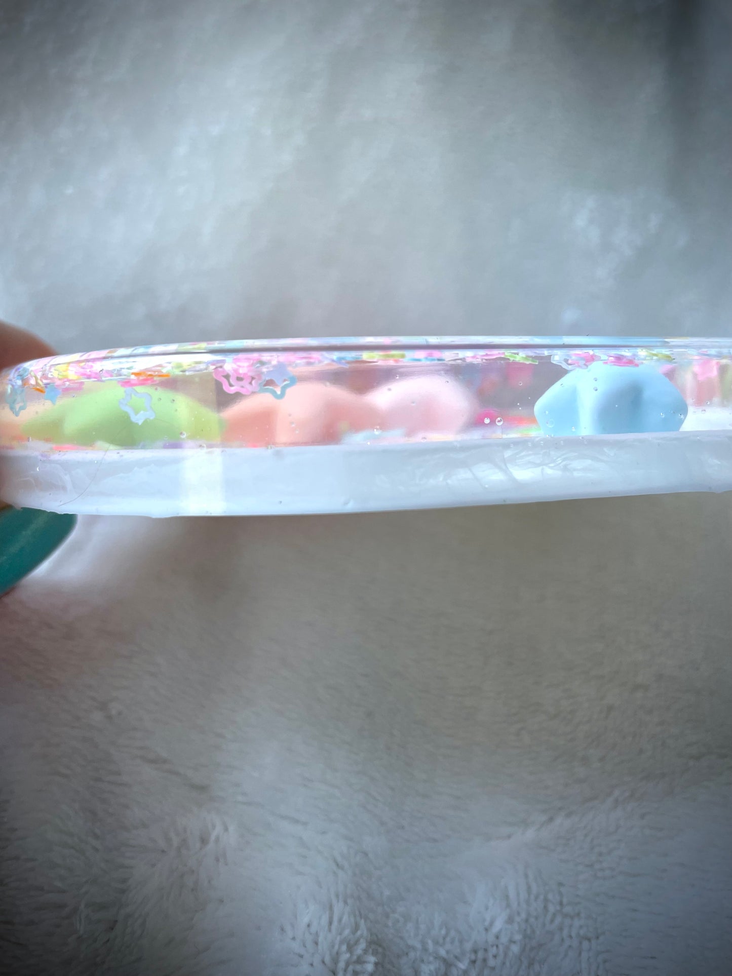 *Pastel Stars XL Snow Globe Coaster