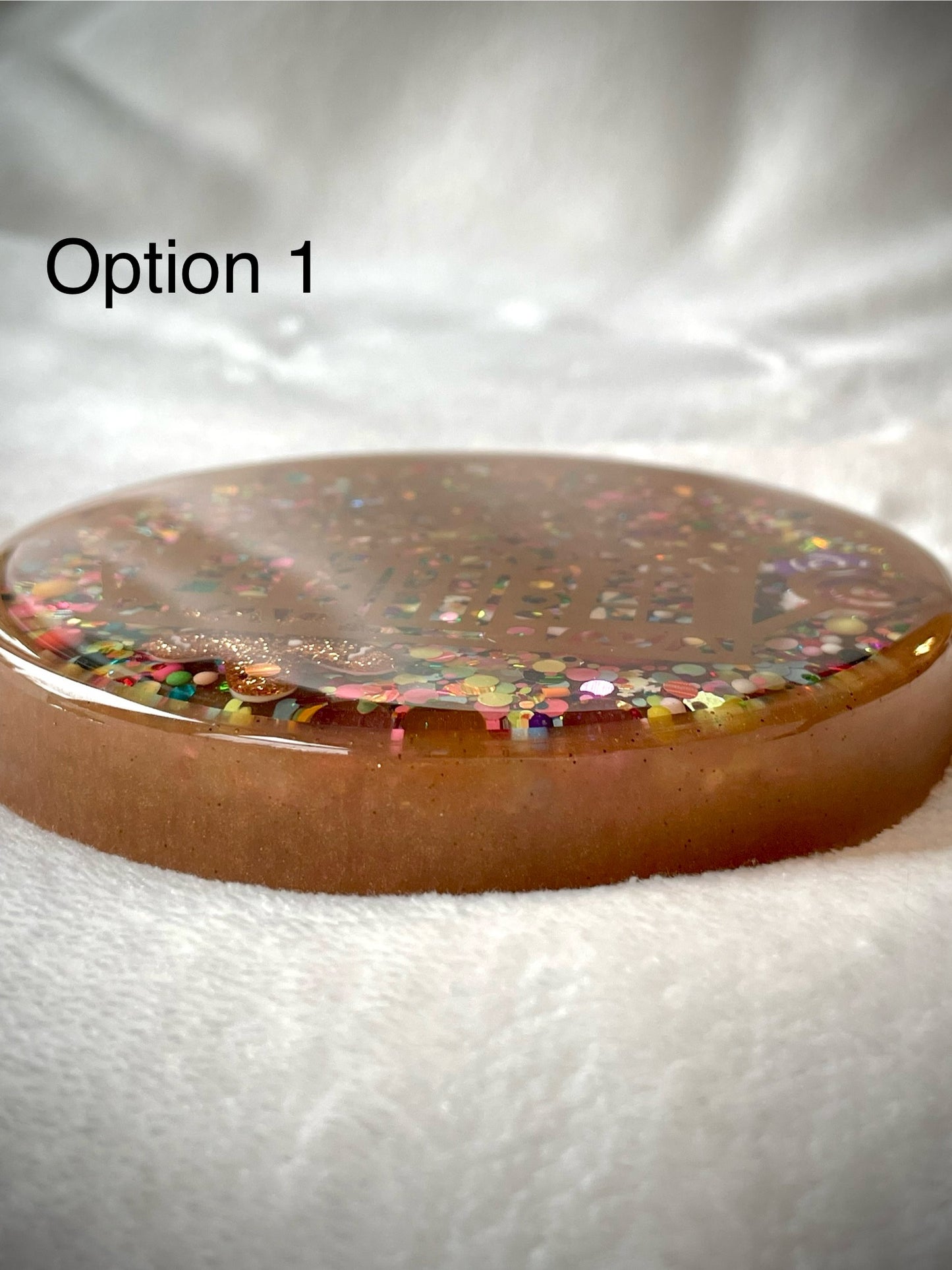 Light Brown Gingerbread House Snow Globe Coaster