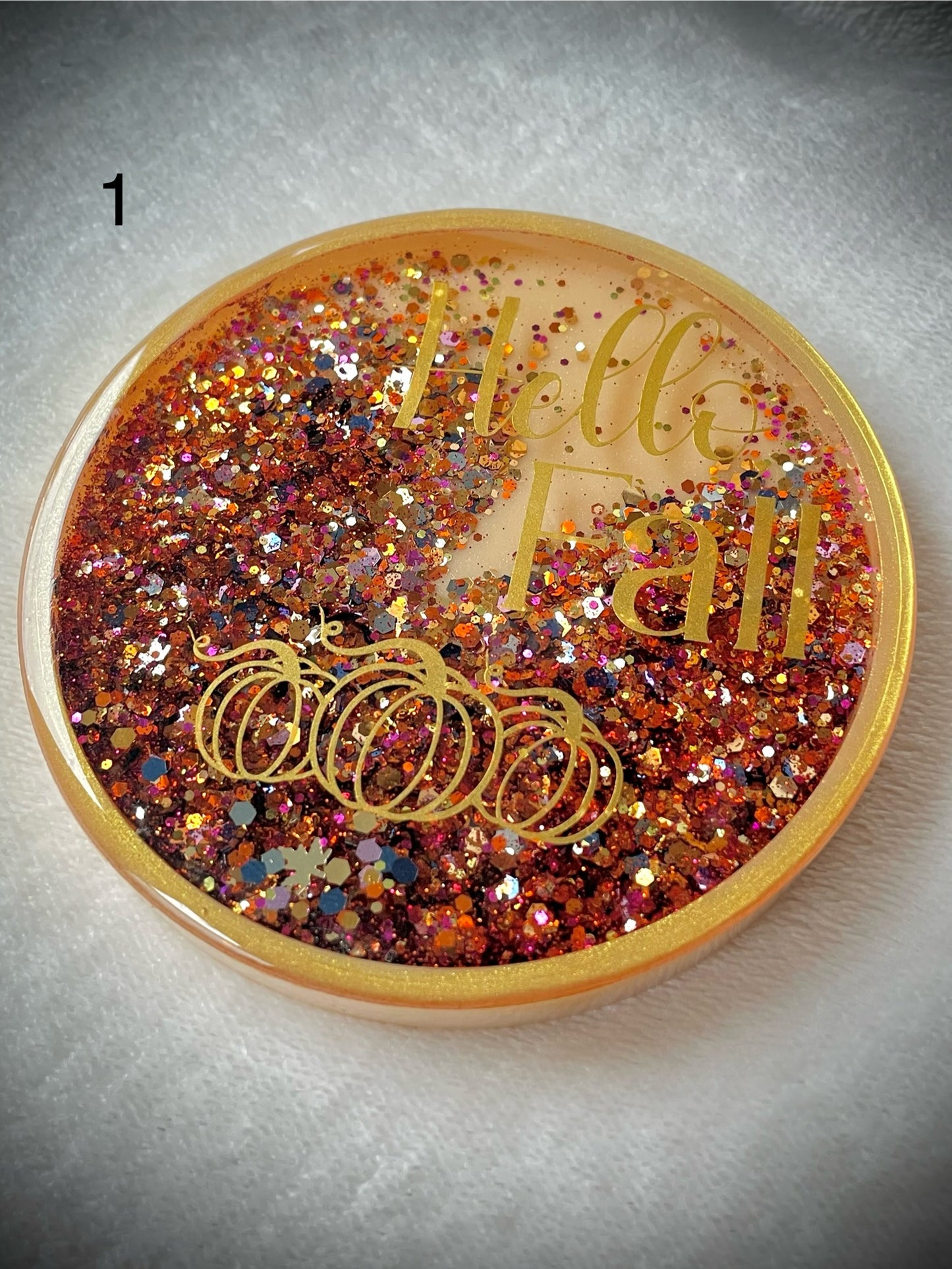 Hello Fall Snow Globe Coaster