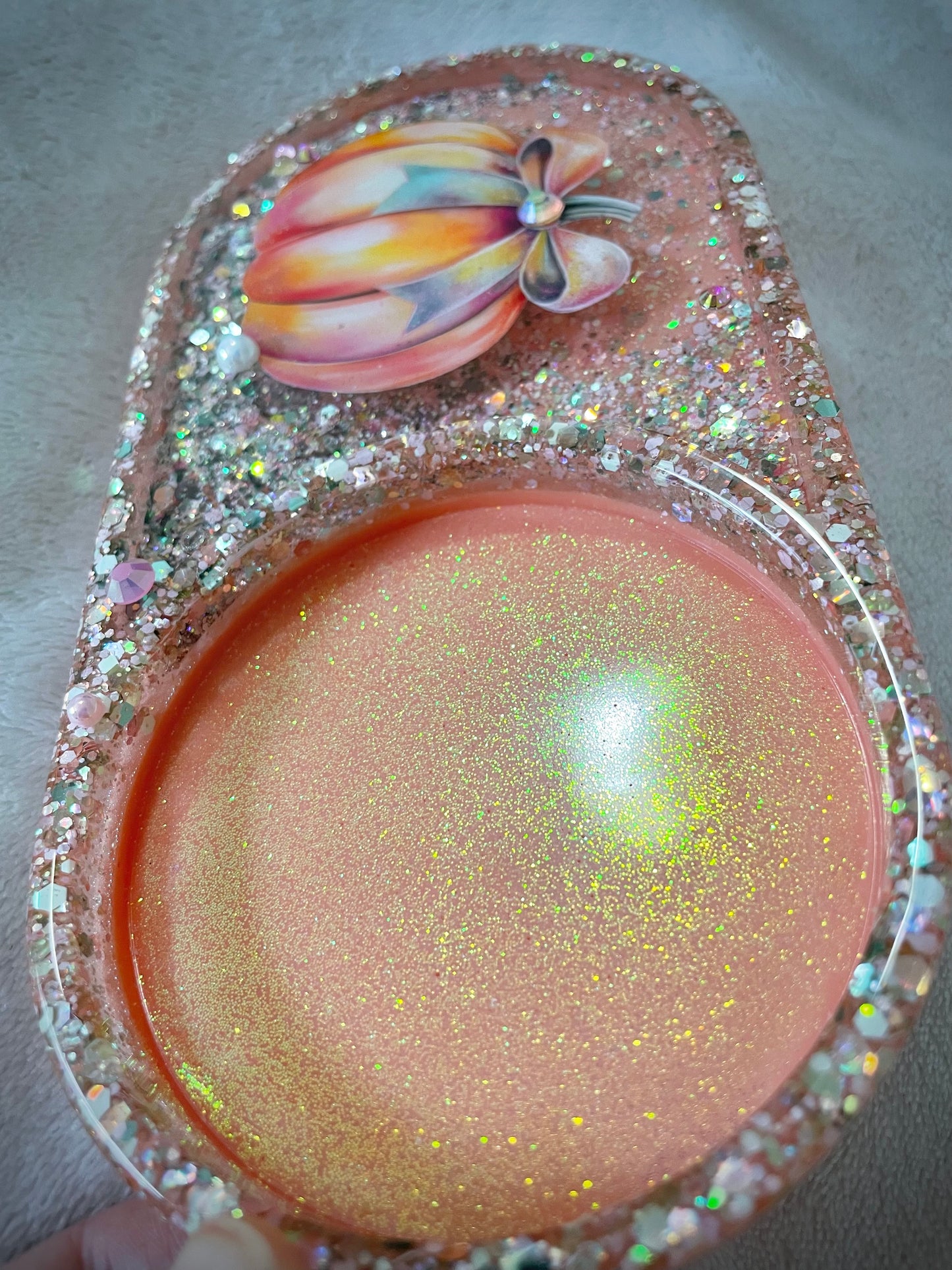 *Autumn Pumpkin XL Snow Globe Coaster