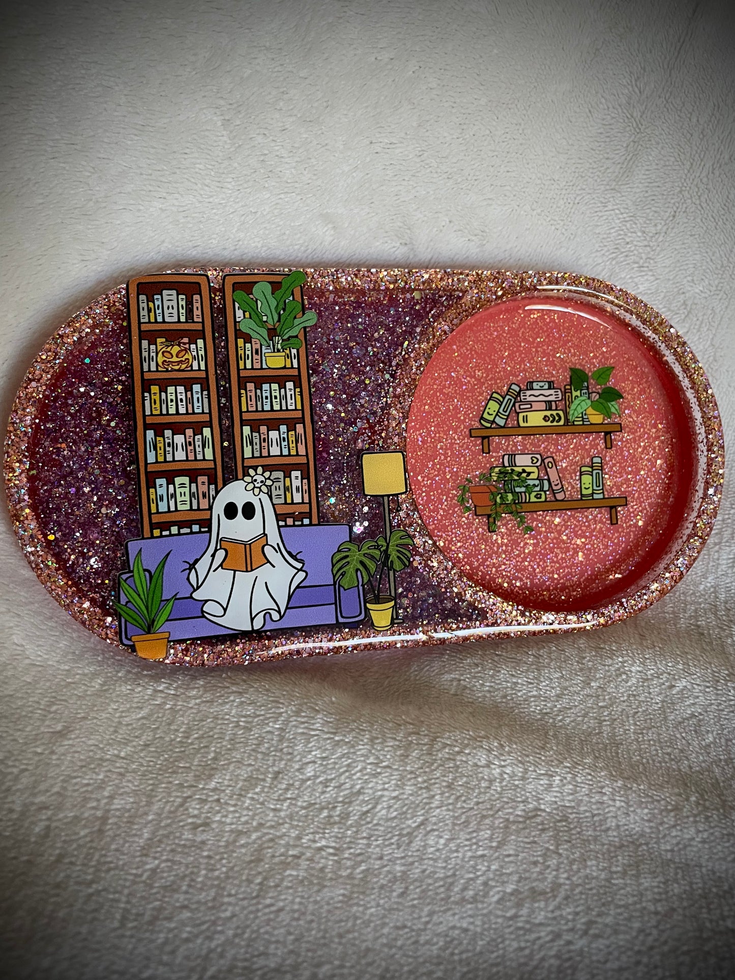 *Ghosty Reader XL Snow Globe Coaster