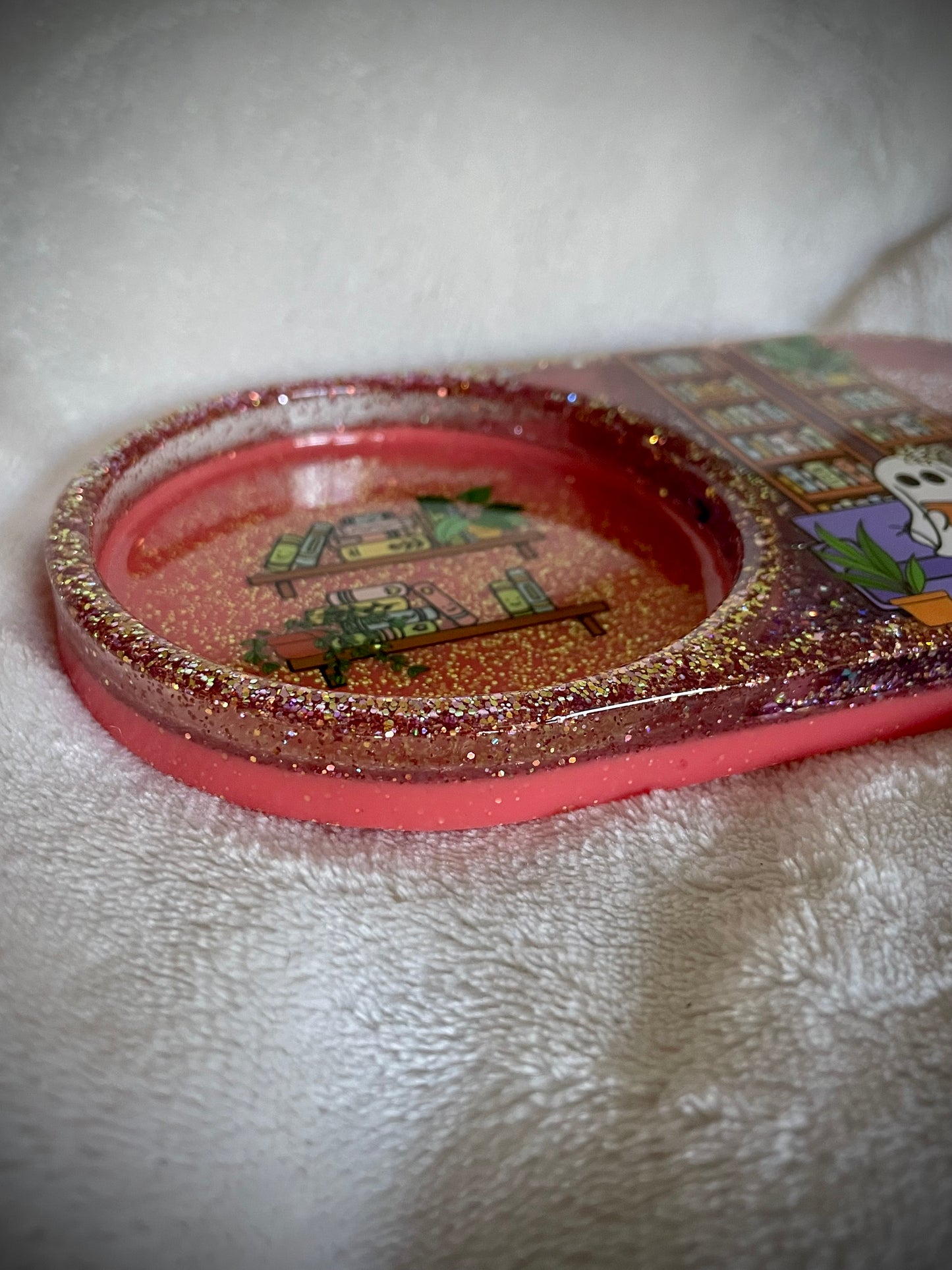 *Ghosty Reader XL Snow Globe Coaster