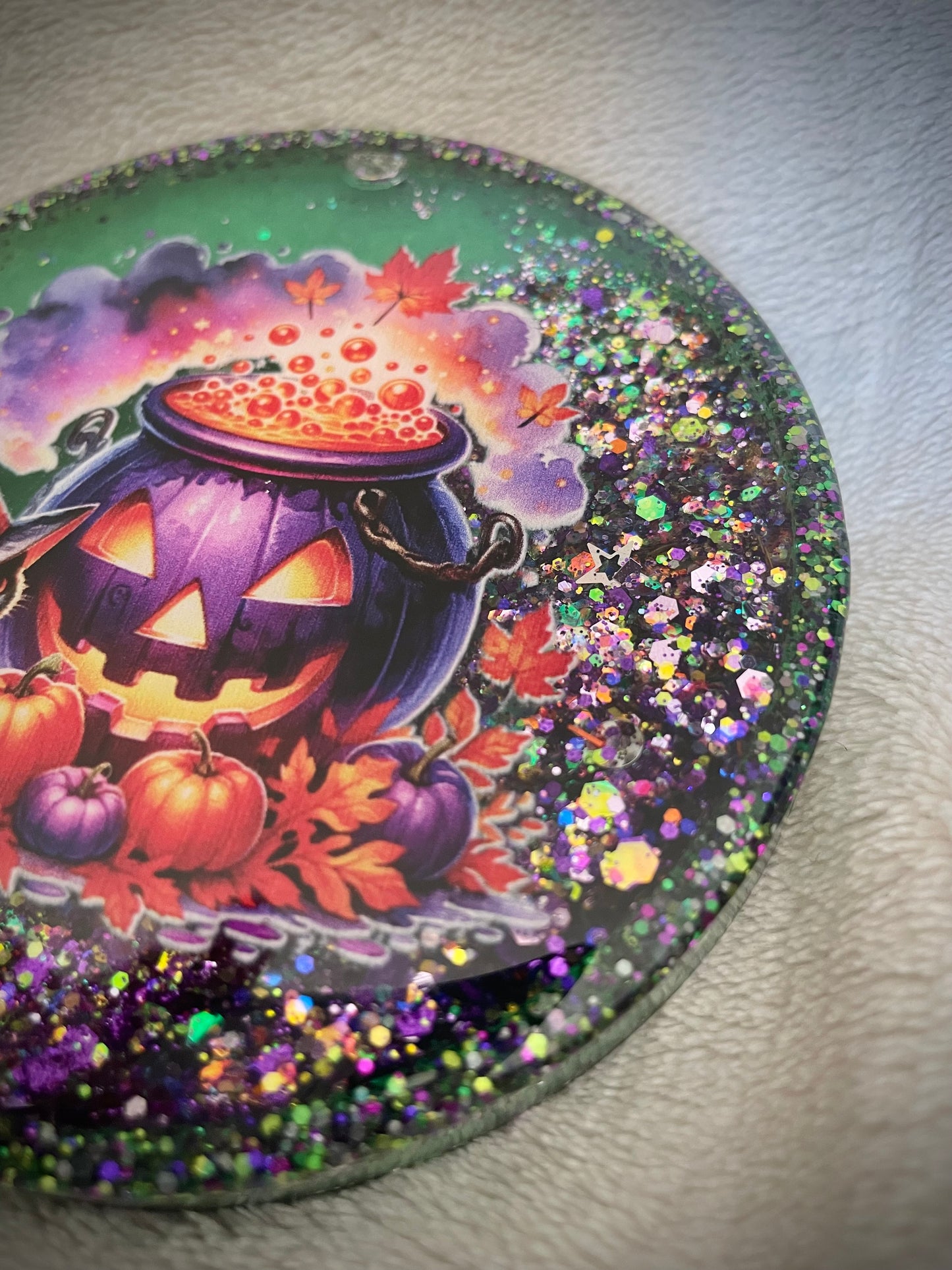 *Cauldron Snow Globe Coaster