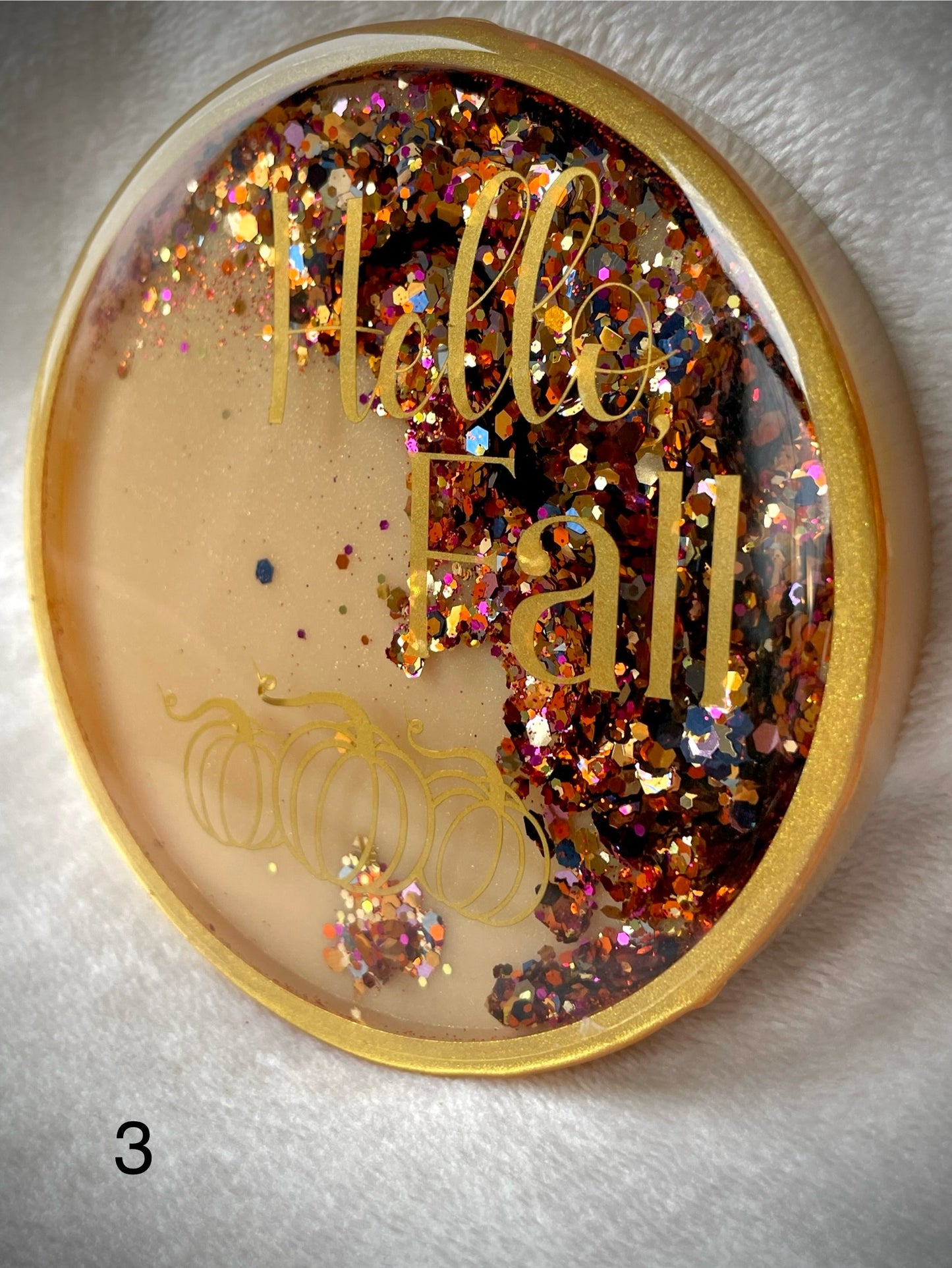 Hello Fall Snow Globe Coaster