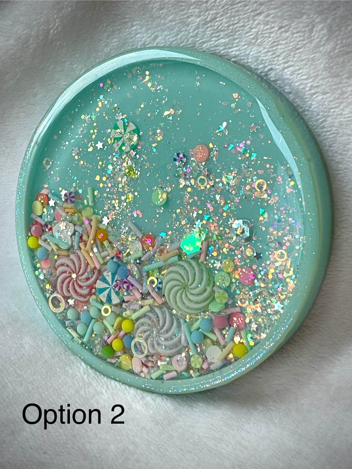 Pastel Blue Snow Globe Coaster