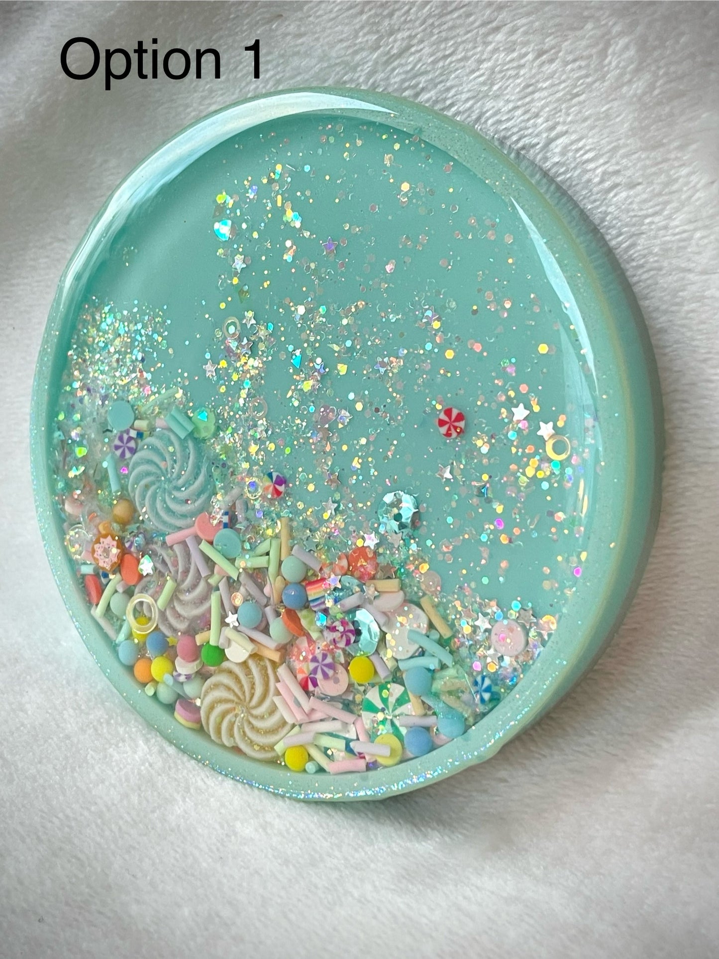 Pastel Blue Snow Globe Coaster