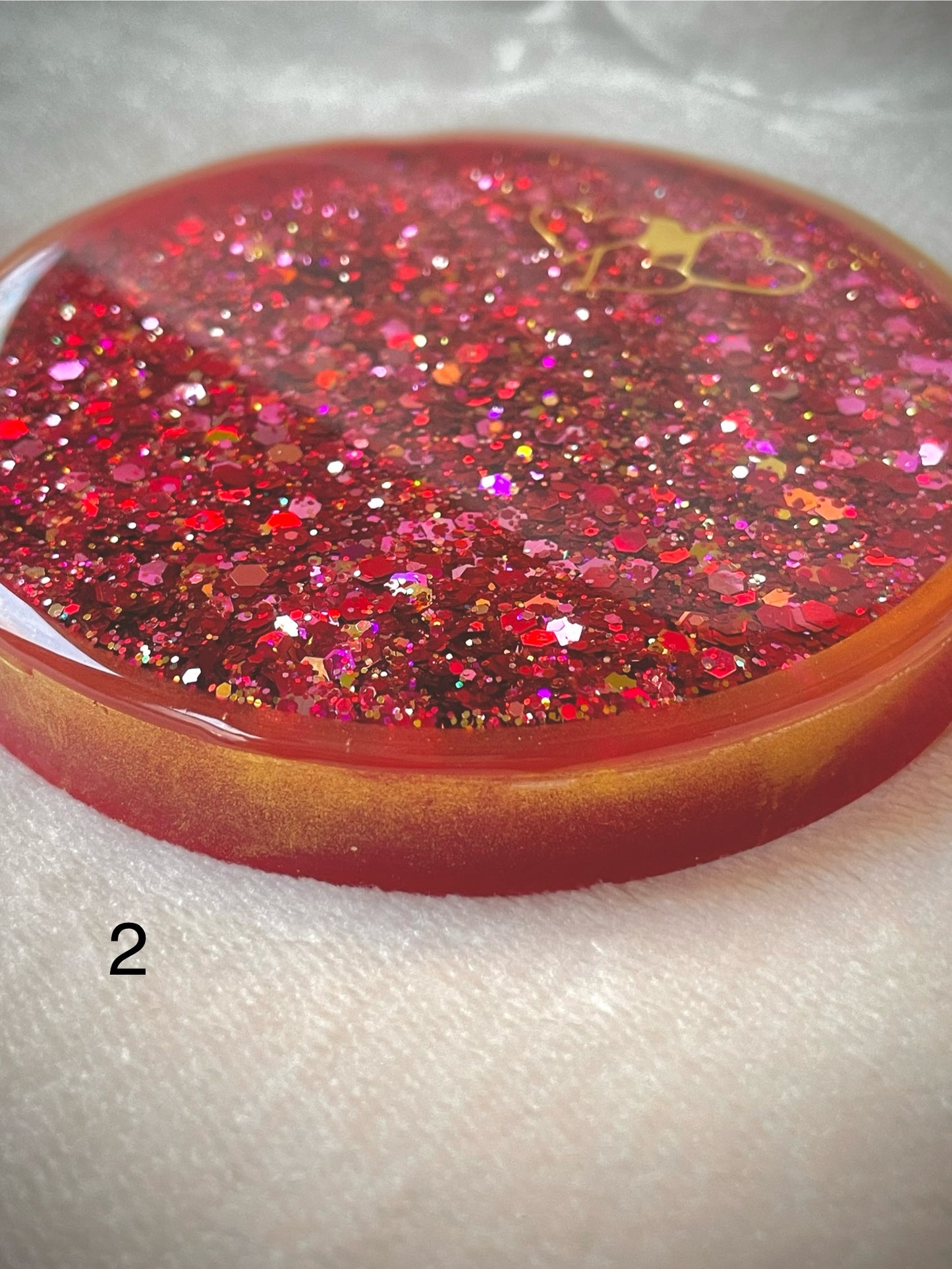 Red Valentine’s Day Snow Globe Coasters