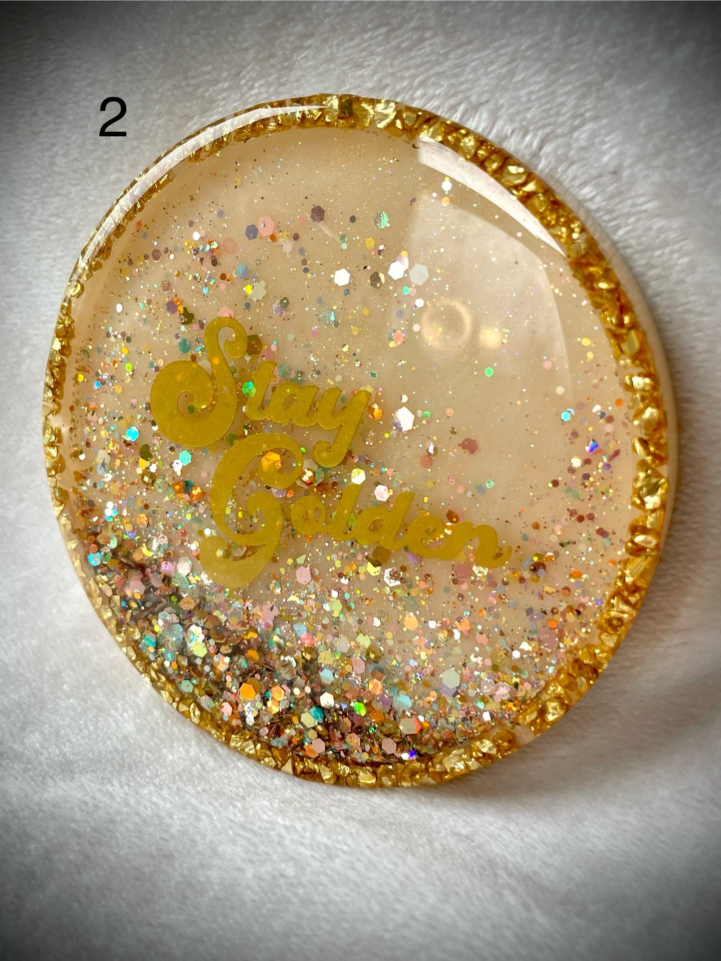 Stay Golden Snow Globe Coasters