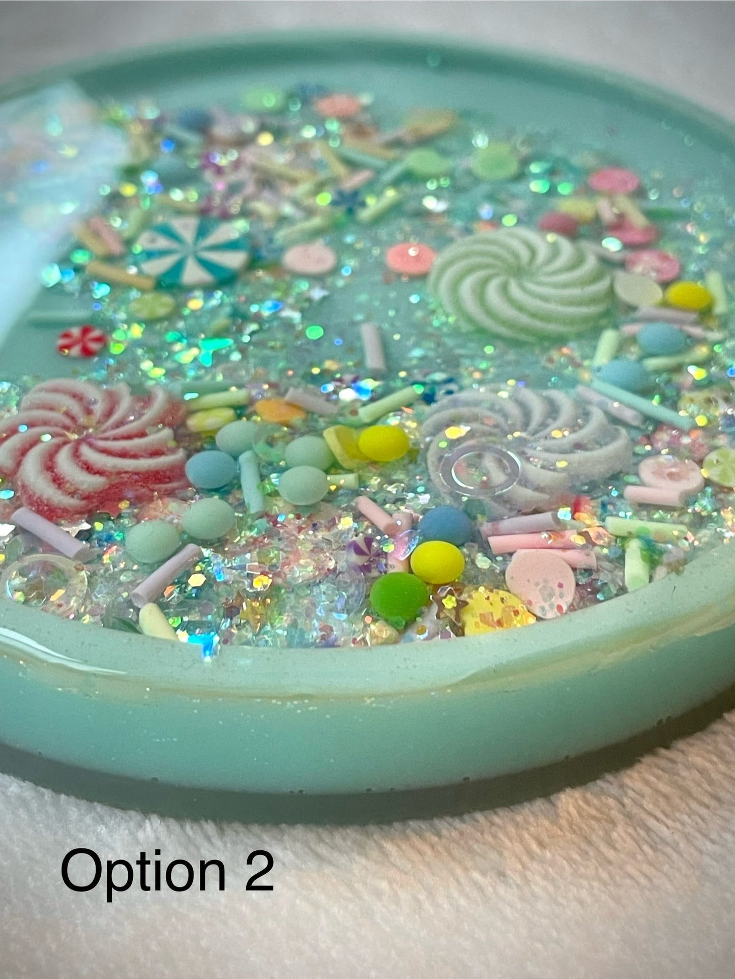Pastel Blue Snow Globe Coaster