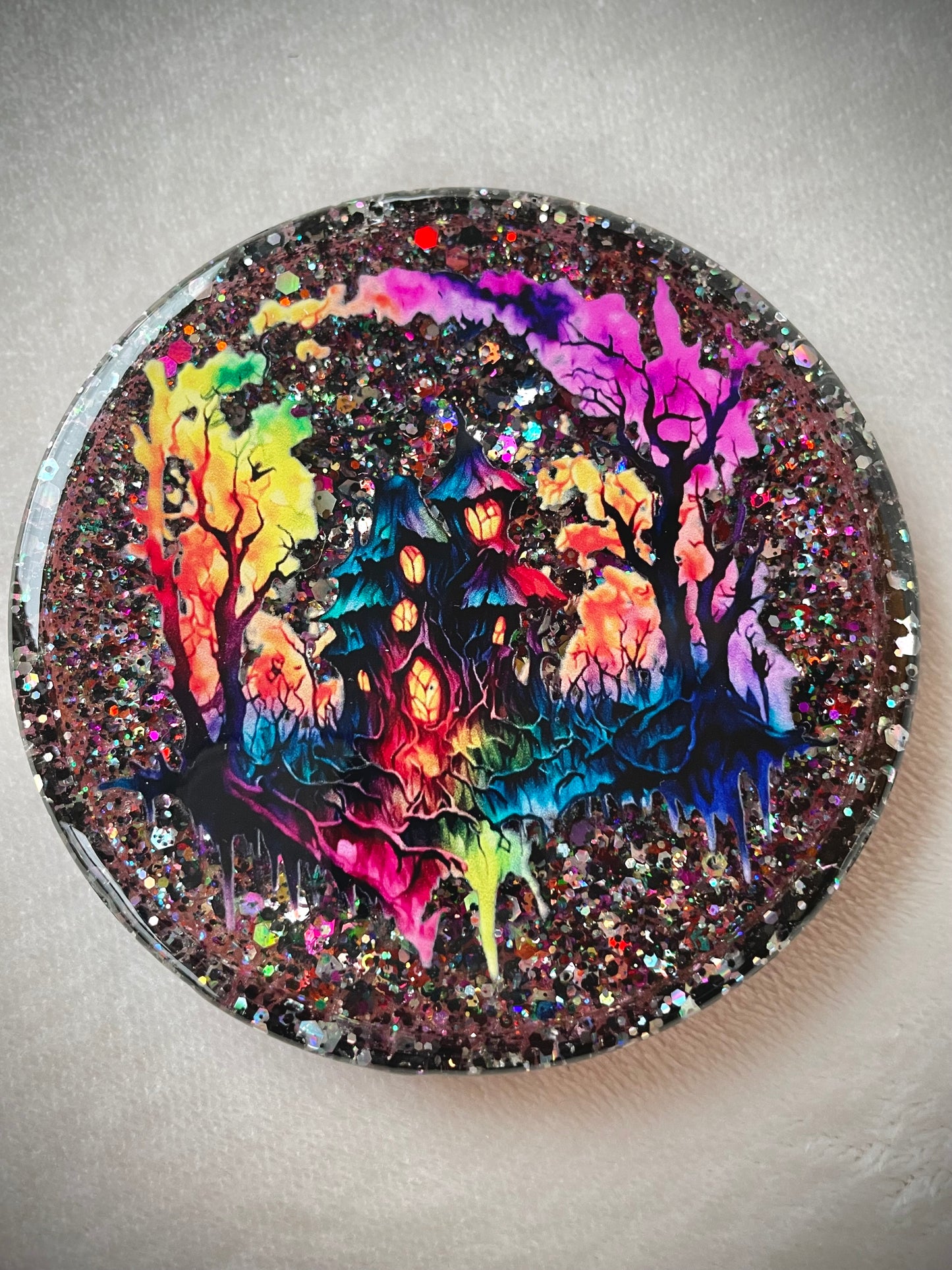 Spooky House Snow Globe Coaster