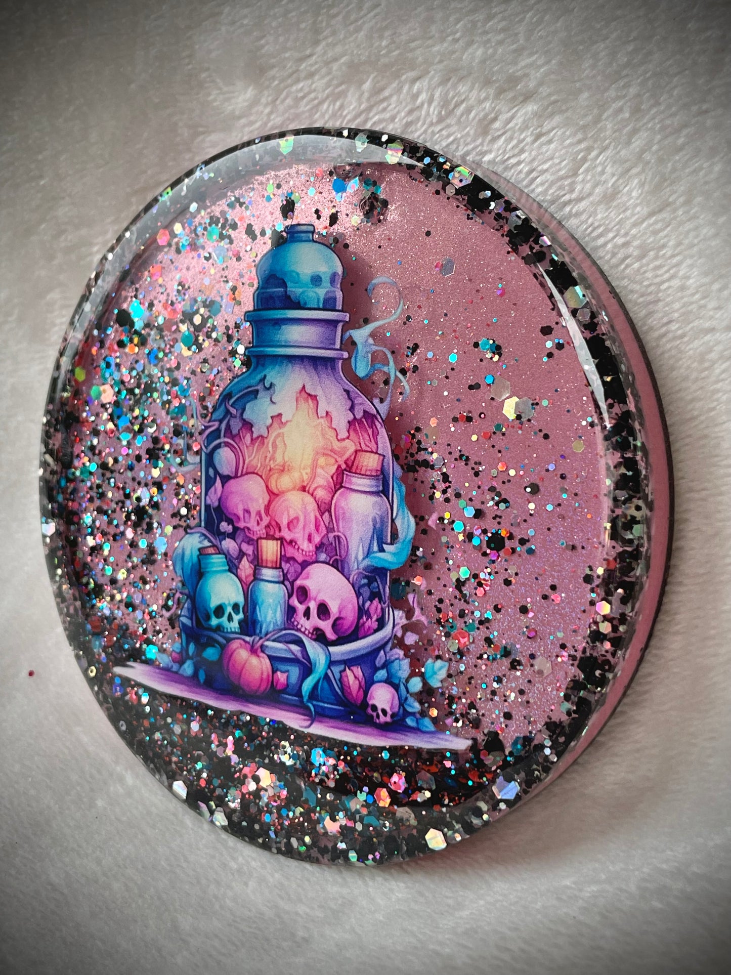 Skulls Snow Globe Coaster