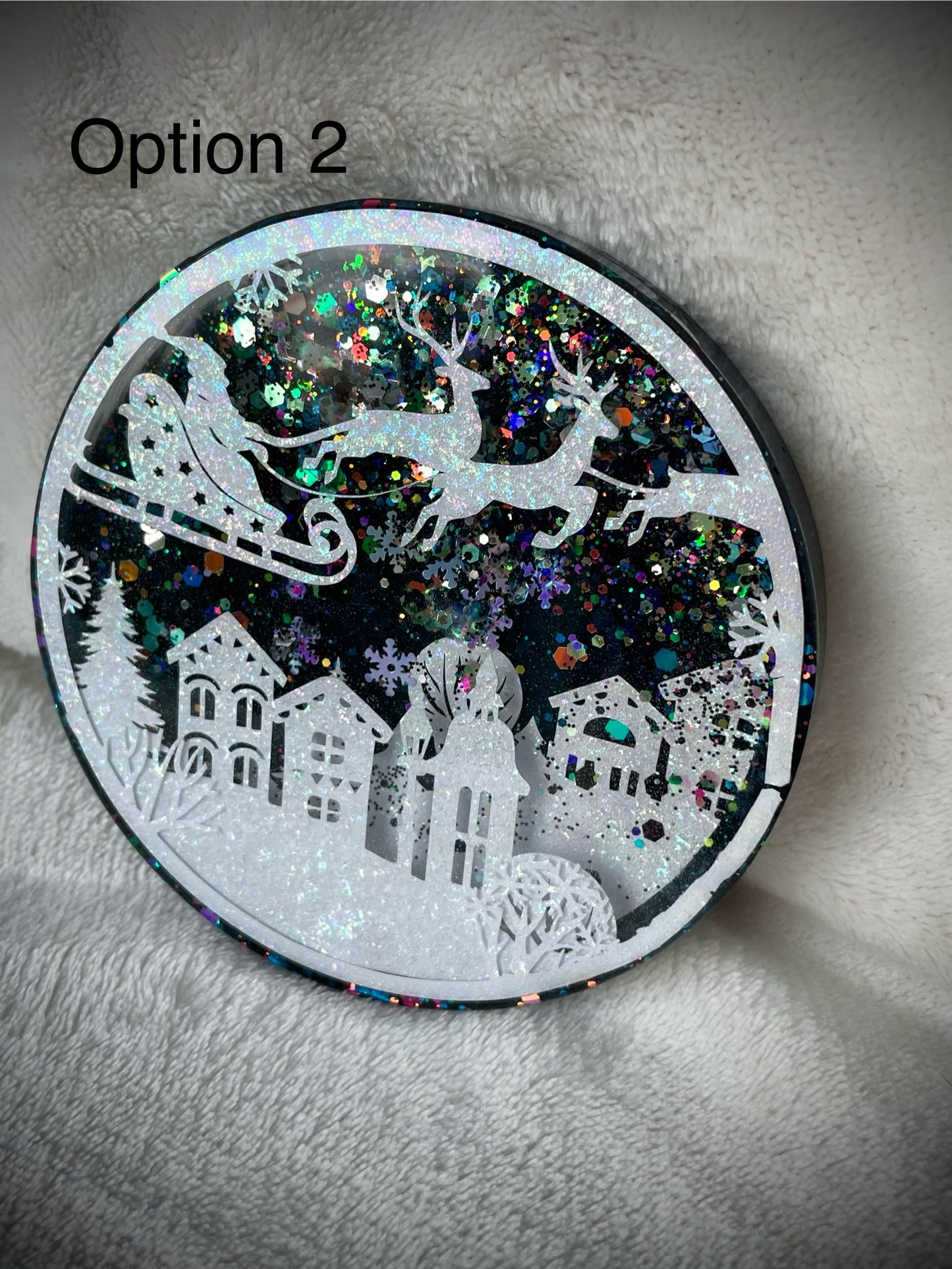 Santa Claus is Coming to Town Snow Globe Coaster Style 2
