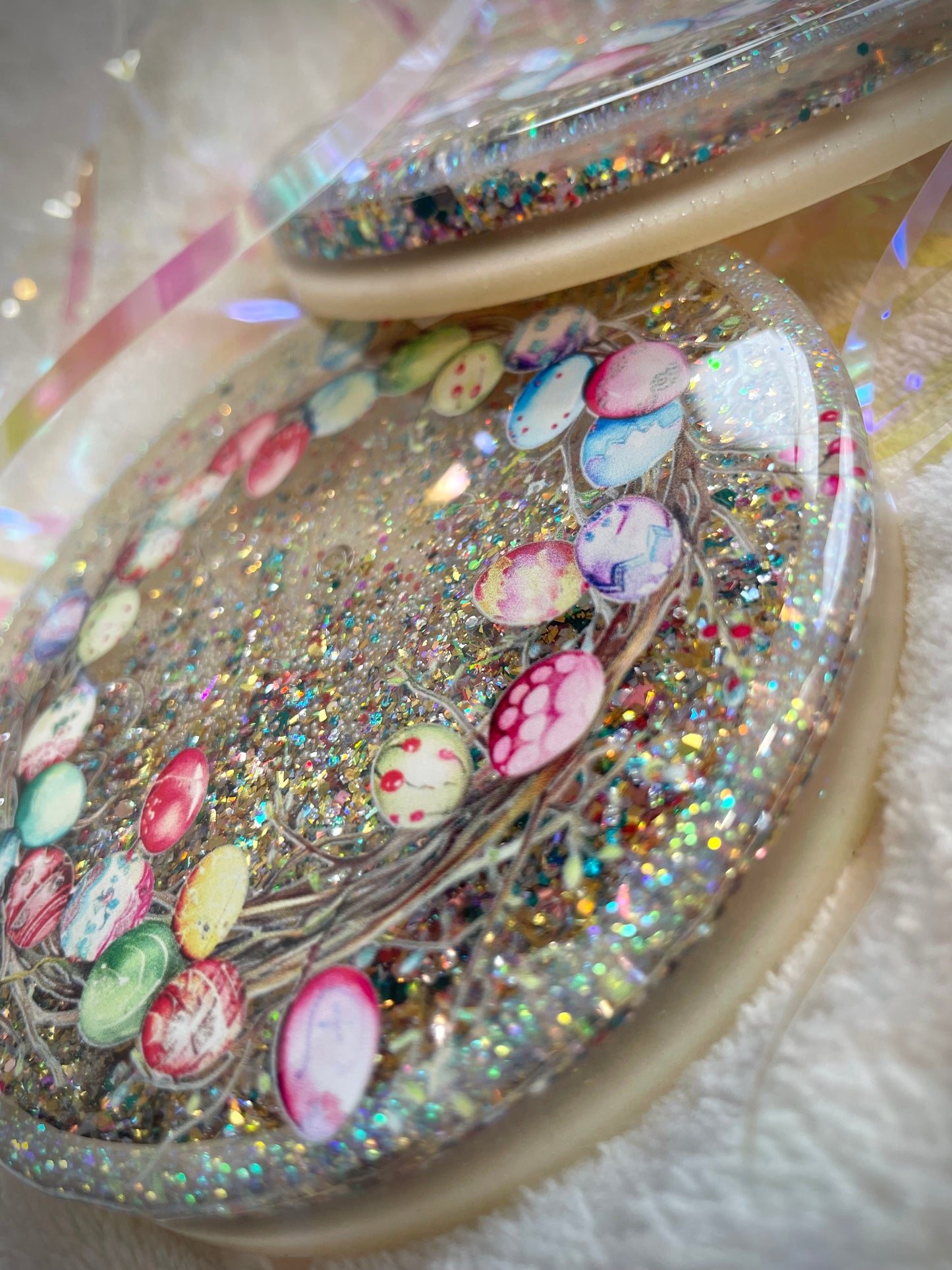 Multicolor/Cream Snow Globe Coasters