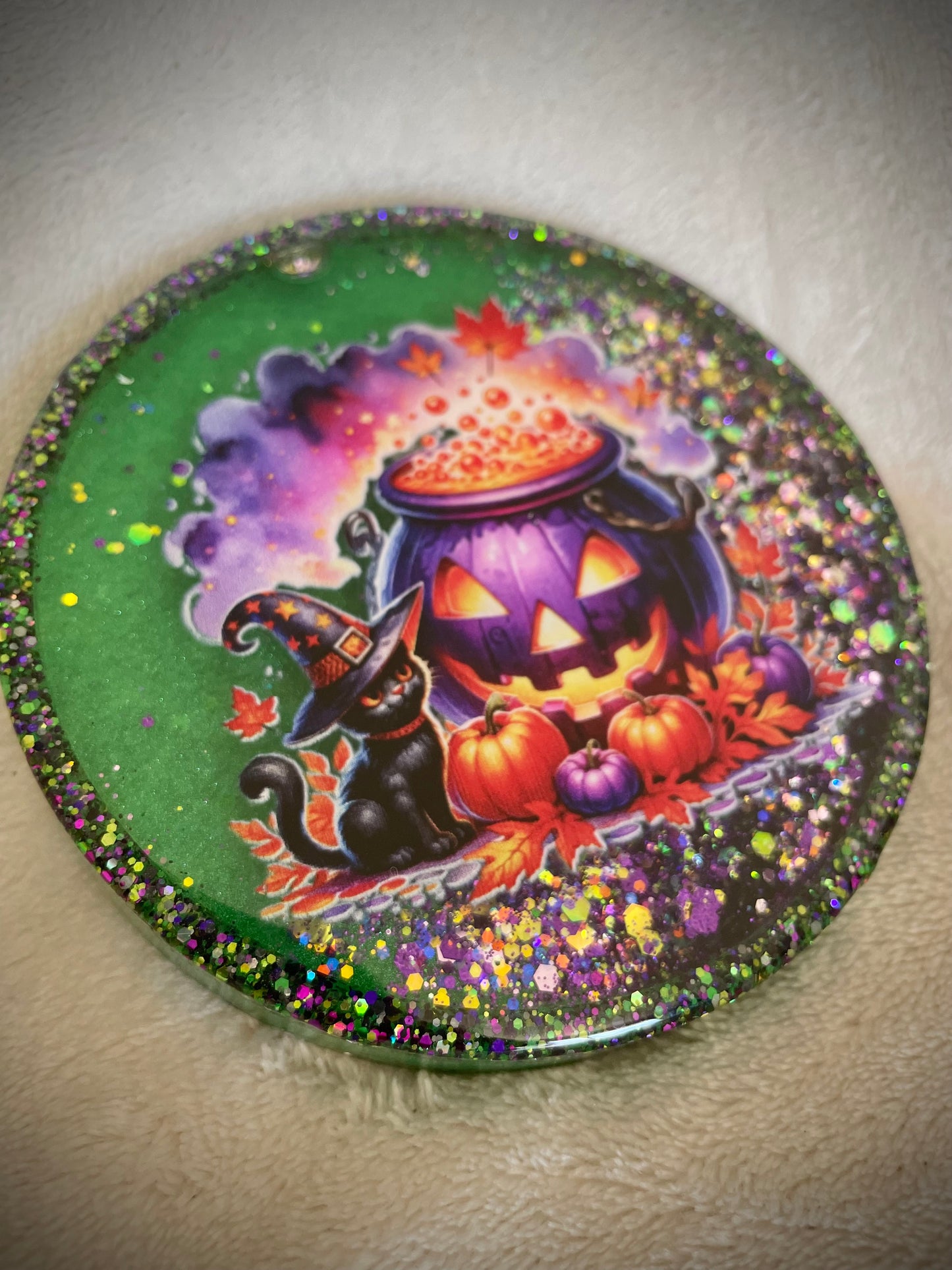 *Cauldron Snow Globe Coaster