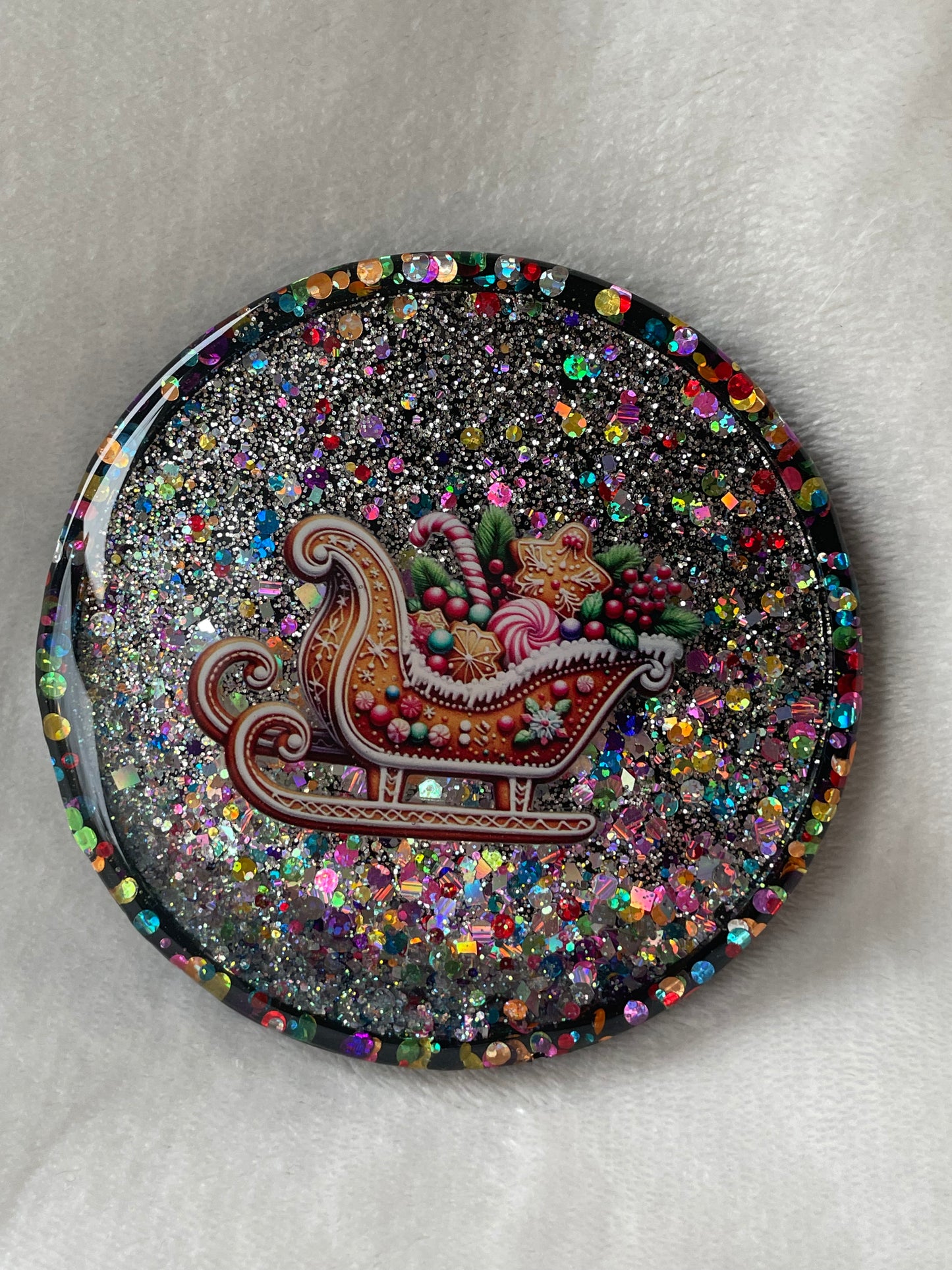 Sleigh Snow Globe Coaster