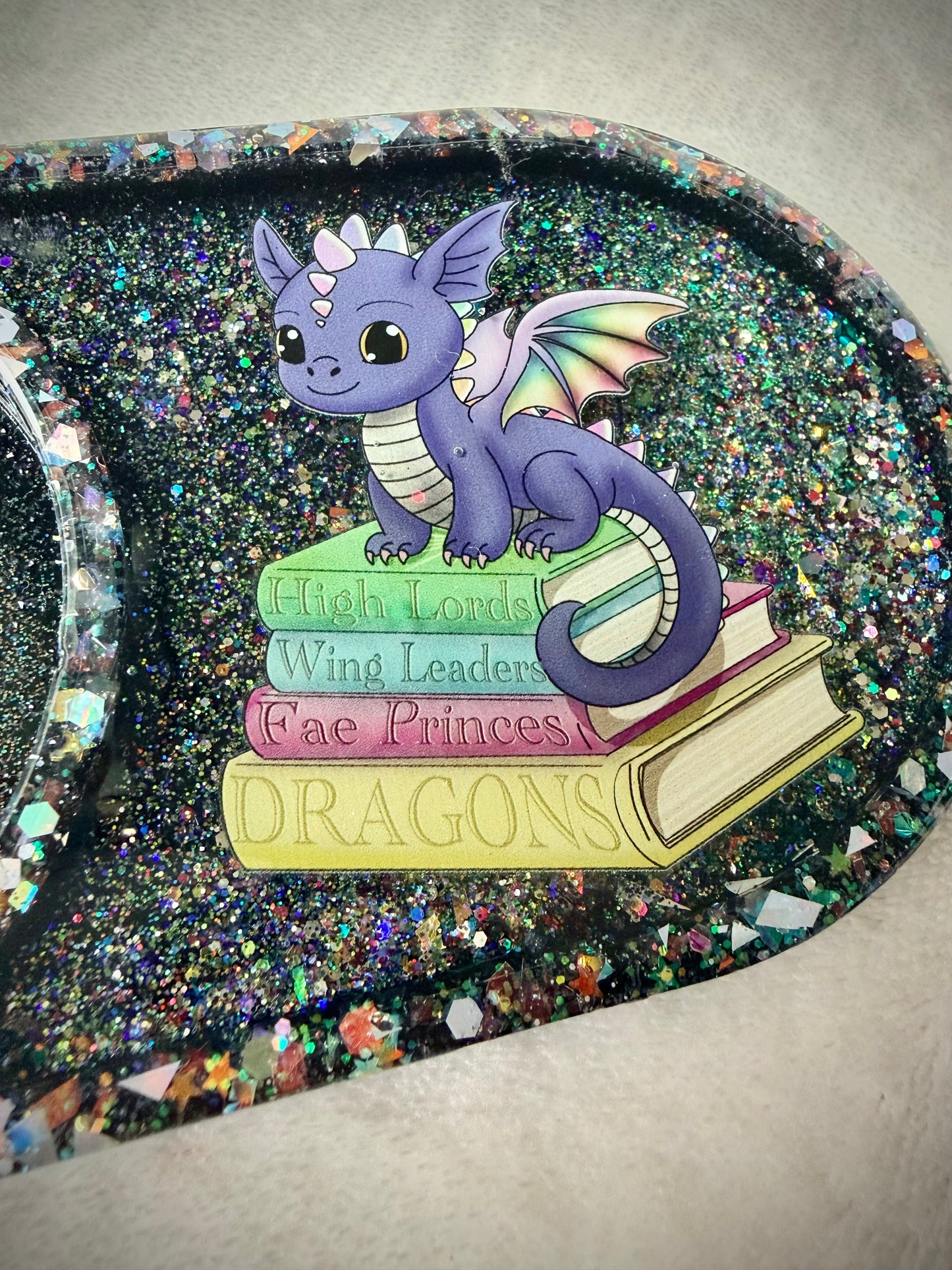 *Dragon Bookish XL Snow Globe Coaster