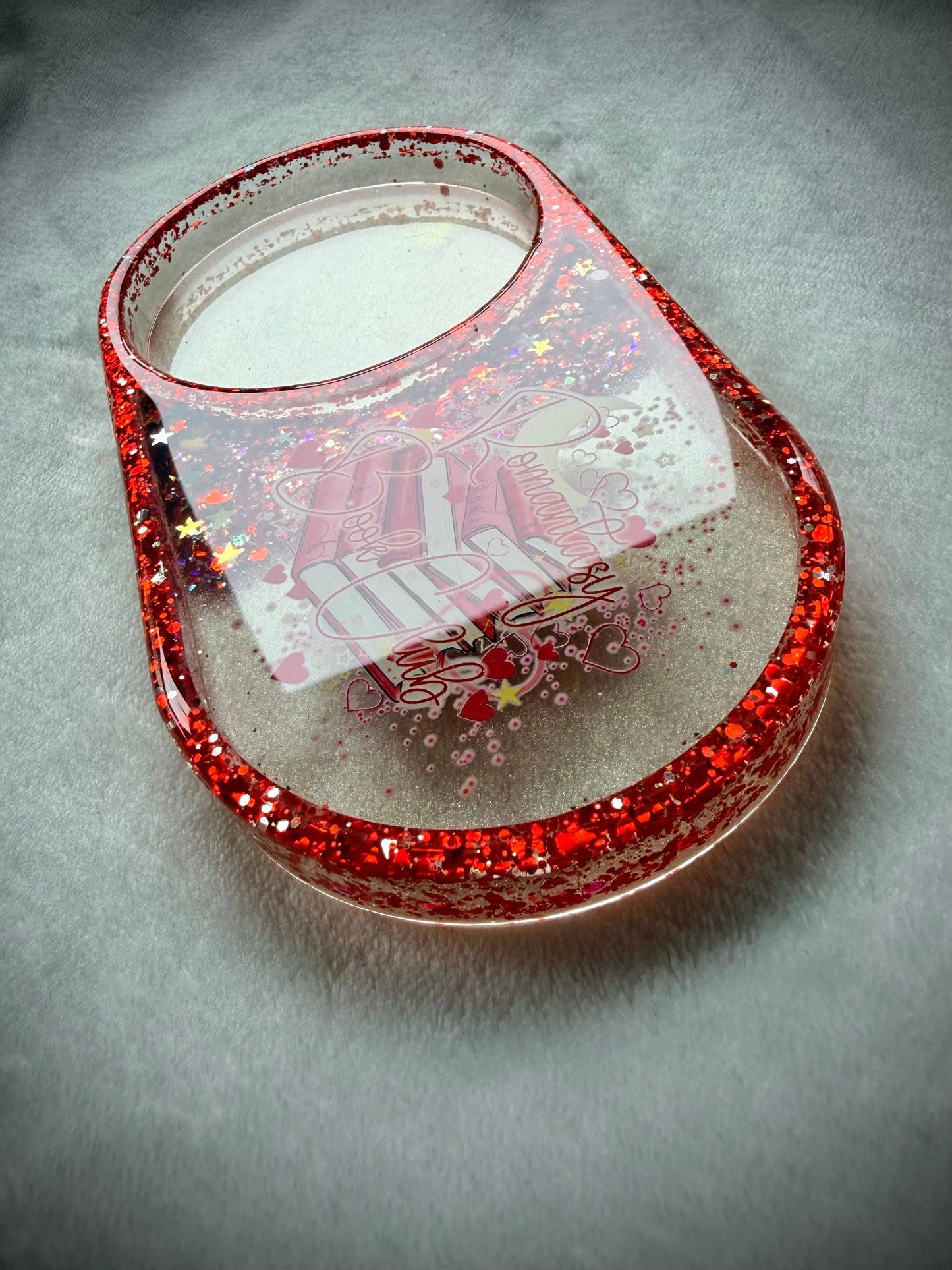*Red Romantasy Book Club XL Snow Globe Coasters