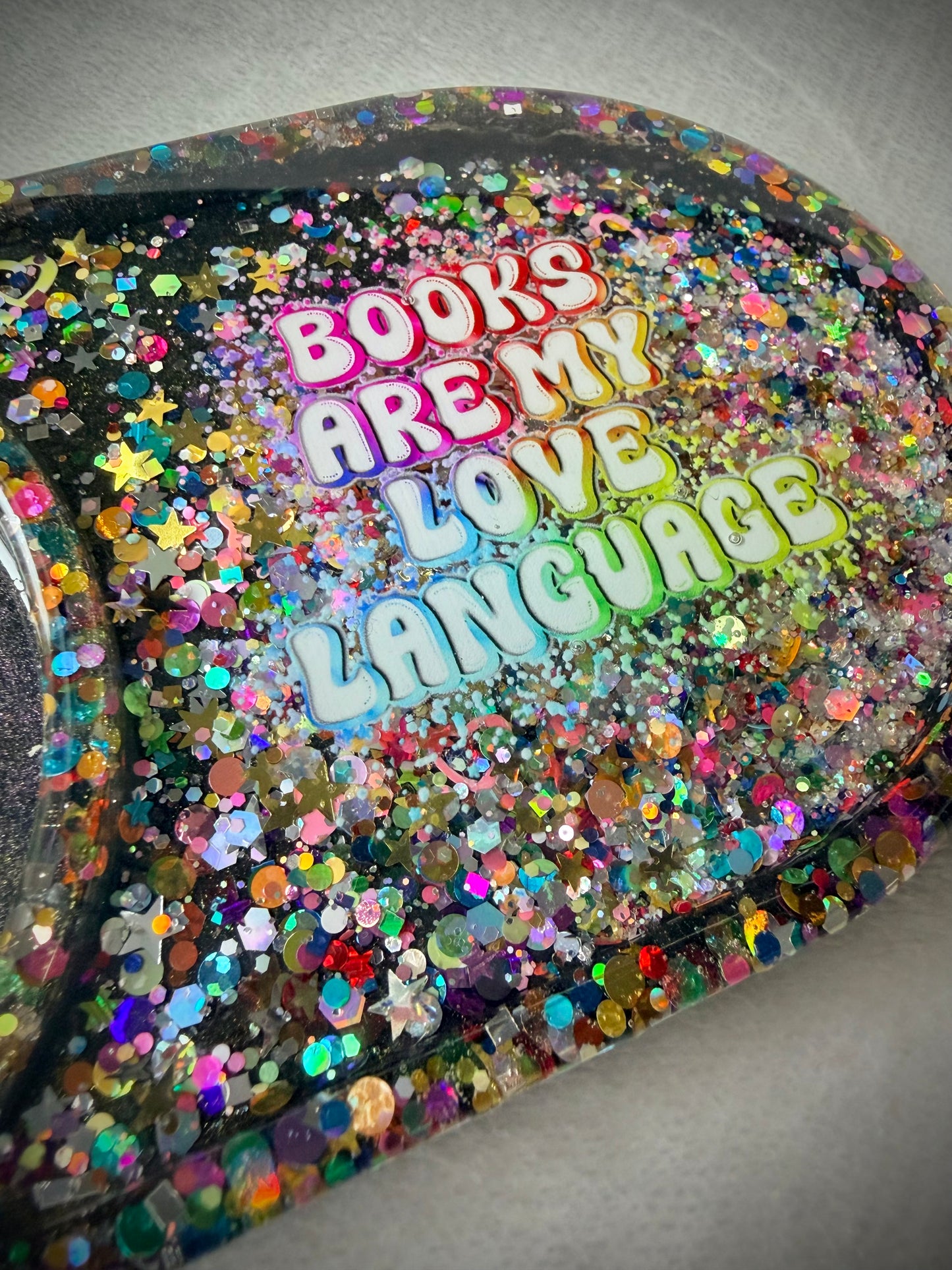 *Books are my Love Language XL Snow Globe Coaster