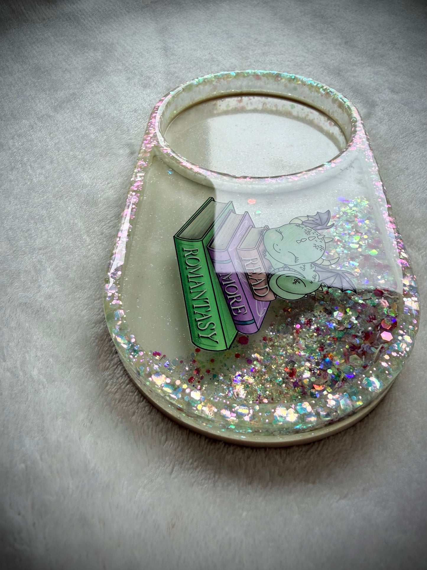 *Read More Romantasy Bookish XL Snow Globe Coaster