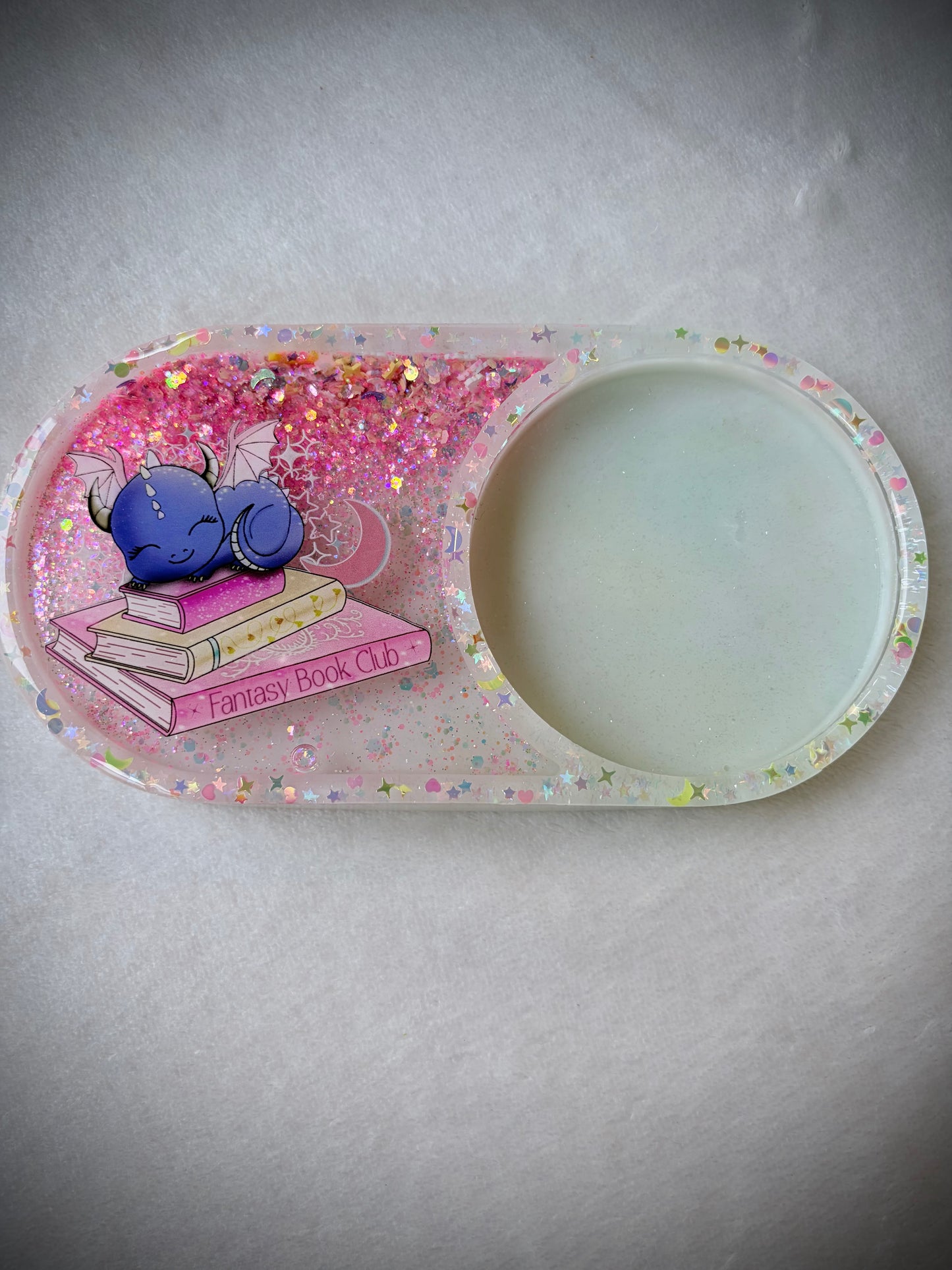 *Pink Fantasy Book Club XL Snow Globe Coaster