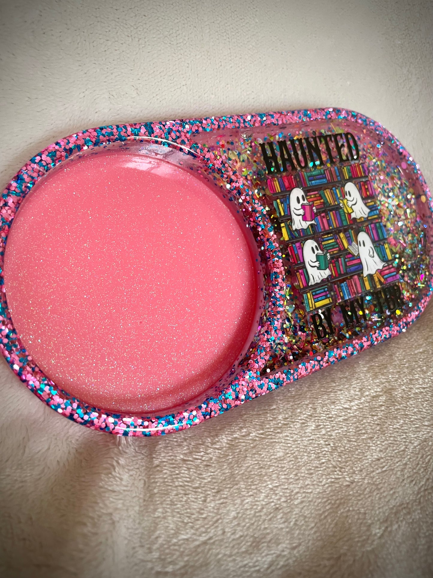 *Haunted by my TBR XL Snow Globe Coaster