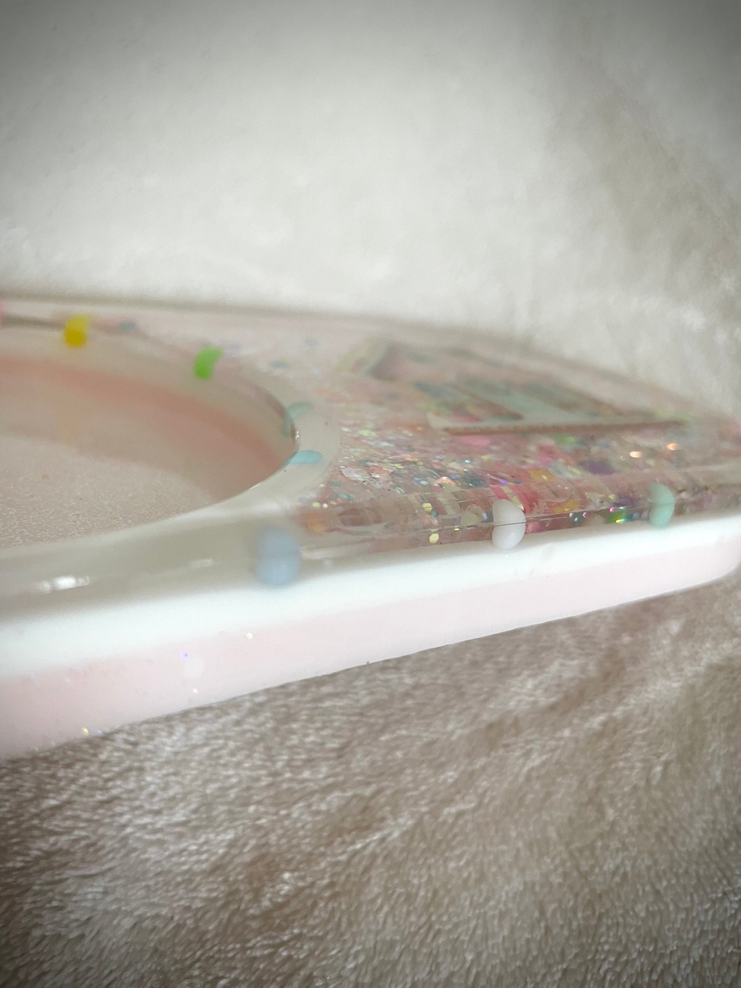 *Pastel Pink Gingerbread House XL Snow Globe Coaster