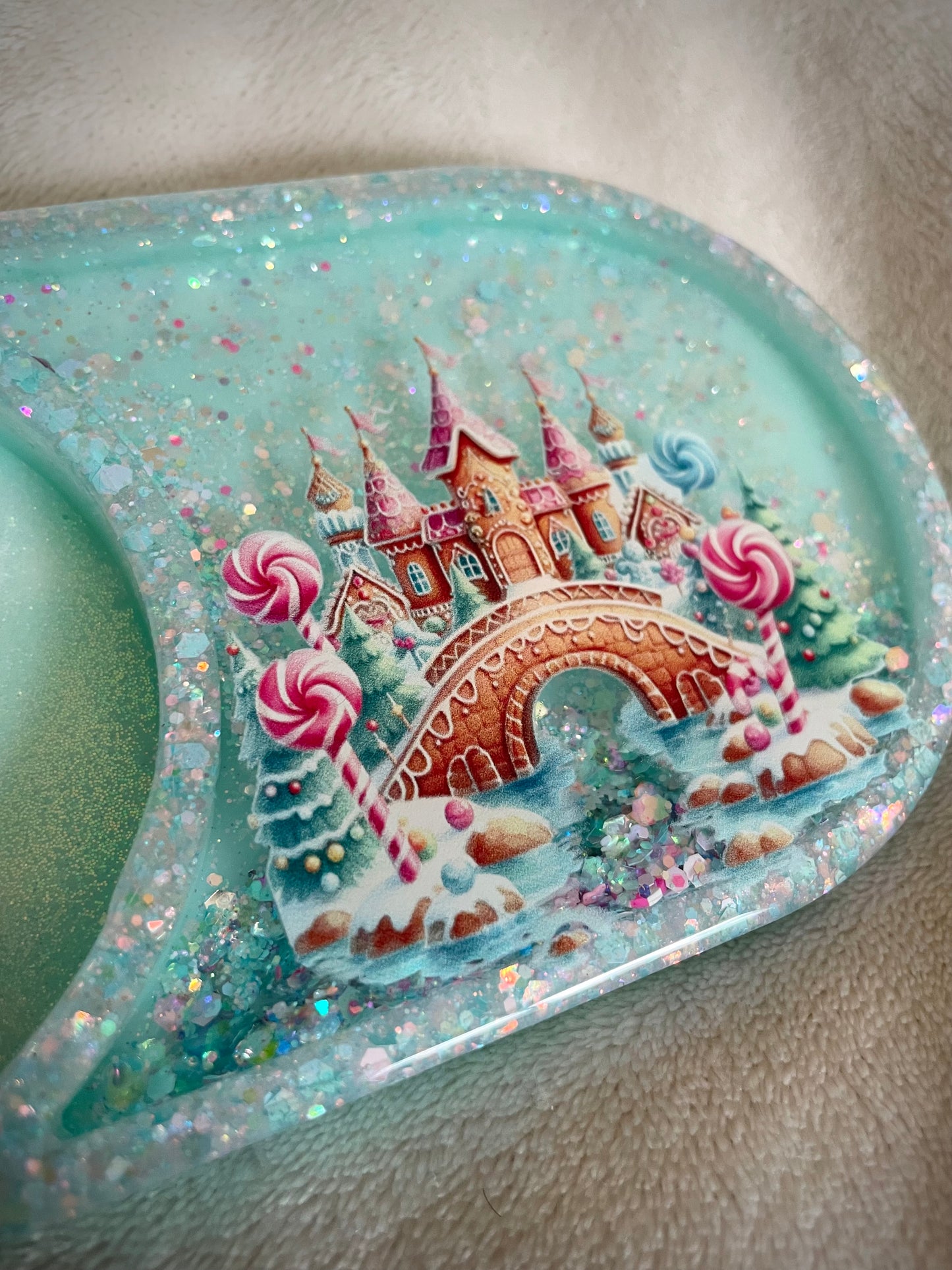 *Gingerbread Castle XL Snow Globe Coaster